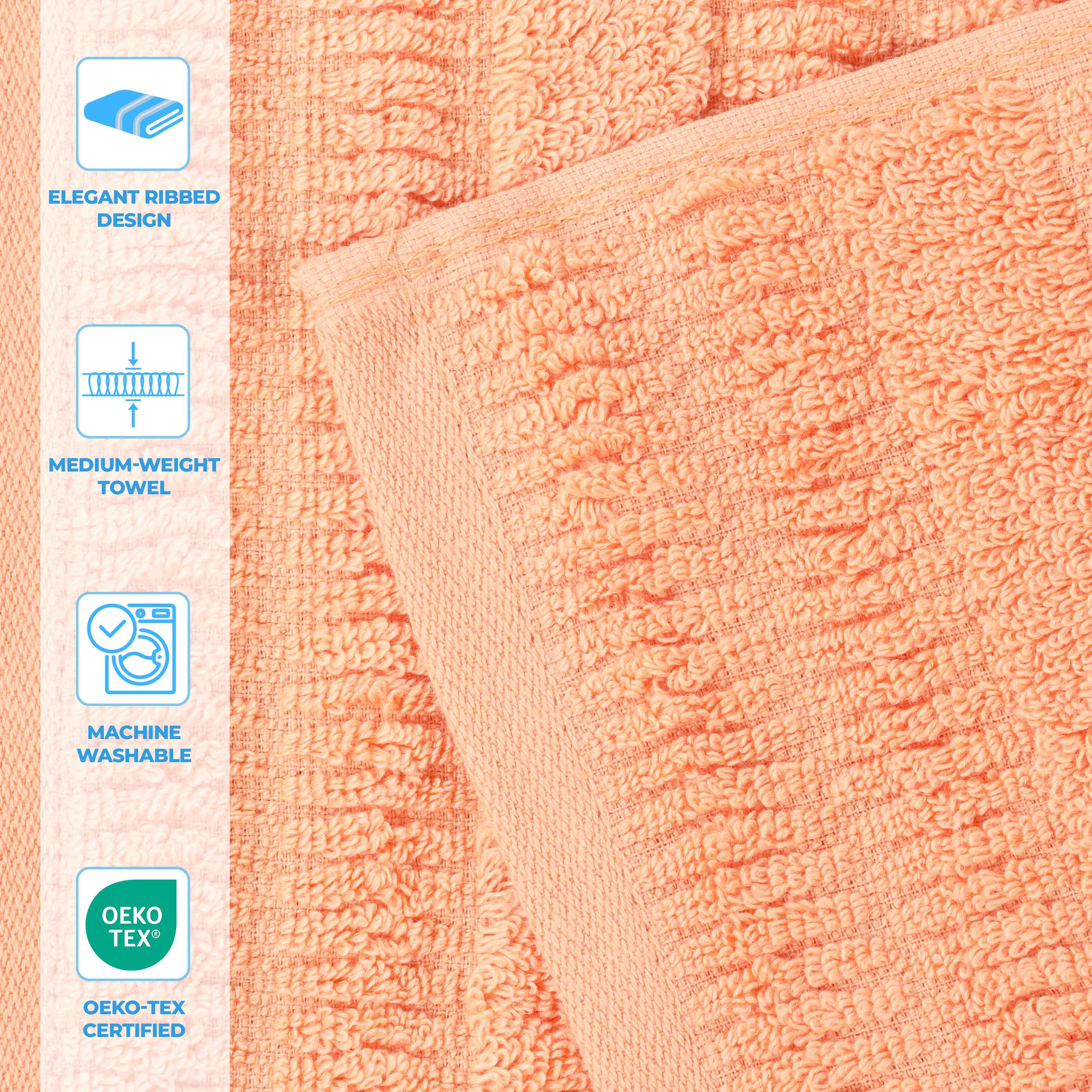 Premium 9-Piece Mika Smart Twist Cotton Towel Set - Soft, Absorbent & Quick-Drying Bath Towels for Spa, Gym & Luxury Home Use