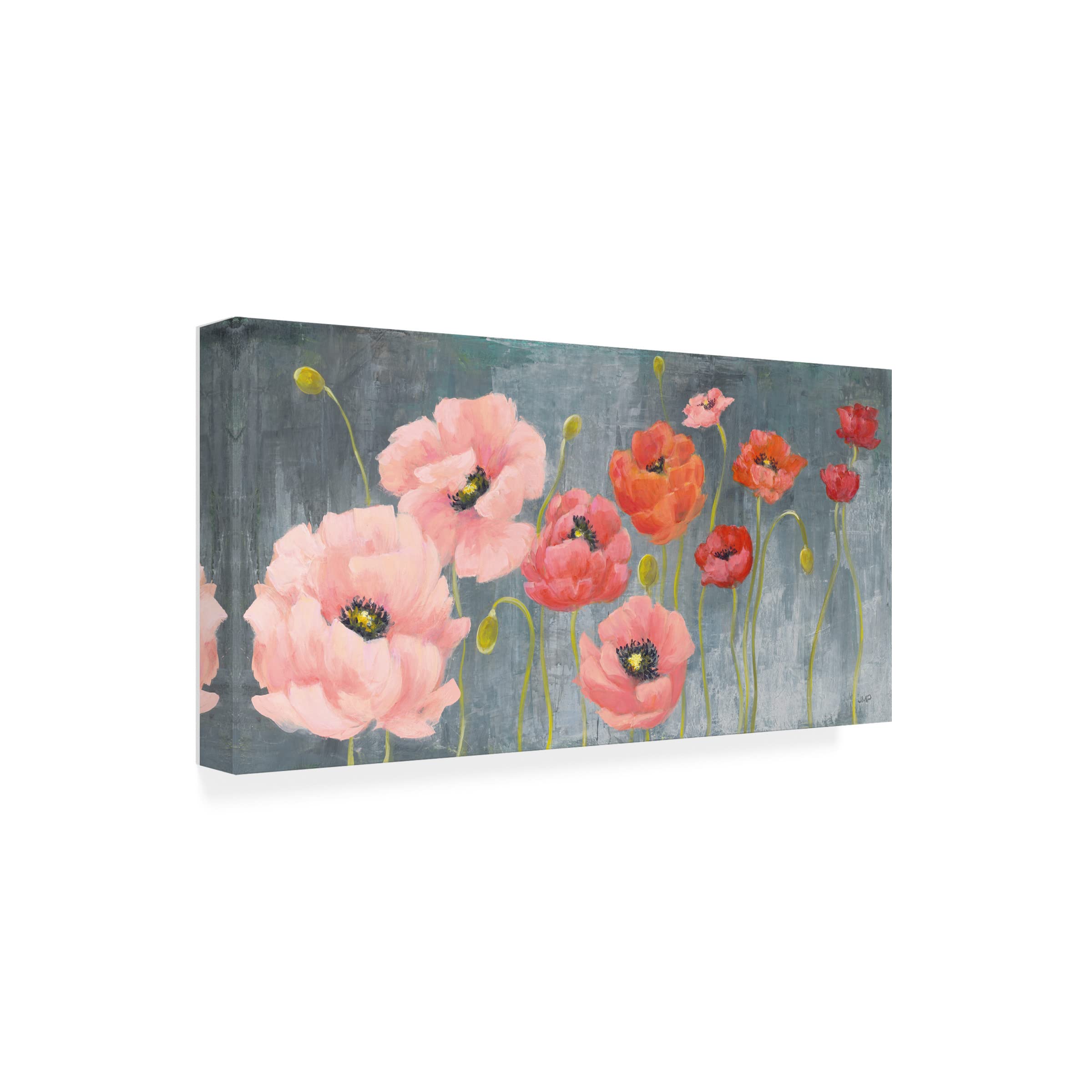 Julia Purinton 'Poppy Party' Floral Canvas Wall Art Print - Vibrant Home Decor for Living Room, Bedroom & Office