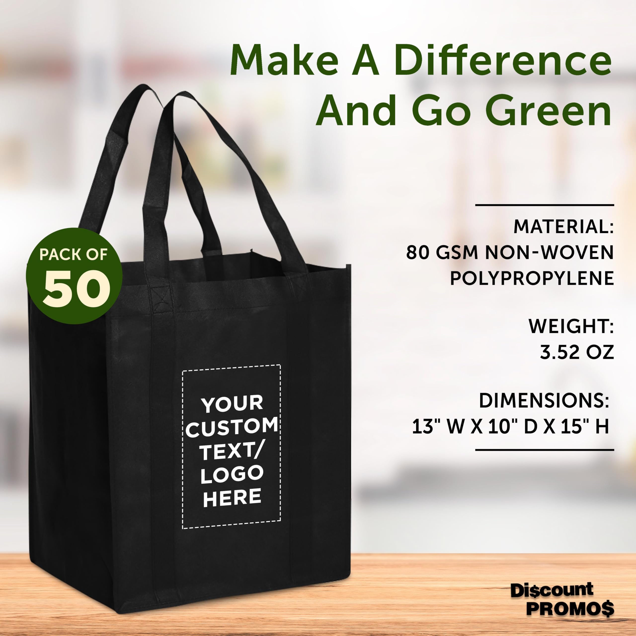 Eco-Friendly Reusable Grocery Tote Bags - Foldable Shopping Bags for Groceries, Farmers Market & Travel | Compact & Durable