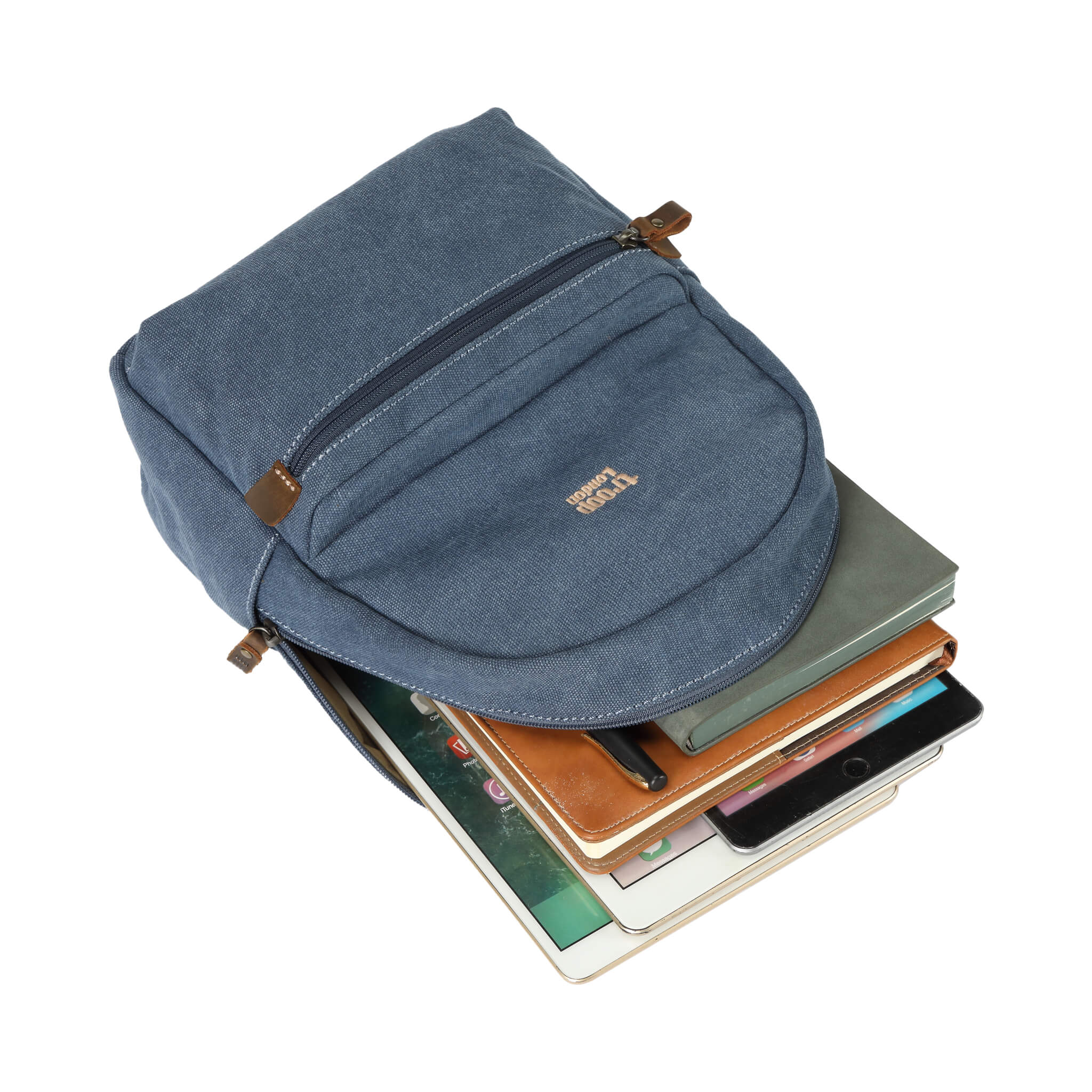 TRP0552 Troop London Classic Canvas Backpack - Small Durable School & Travel Daypack for Men & Women - Perfect for College, Commuting & Outdoor Adventures