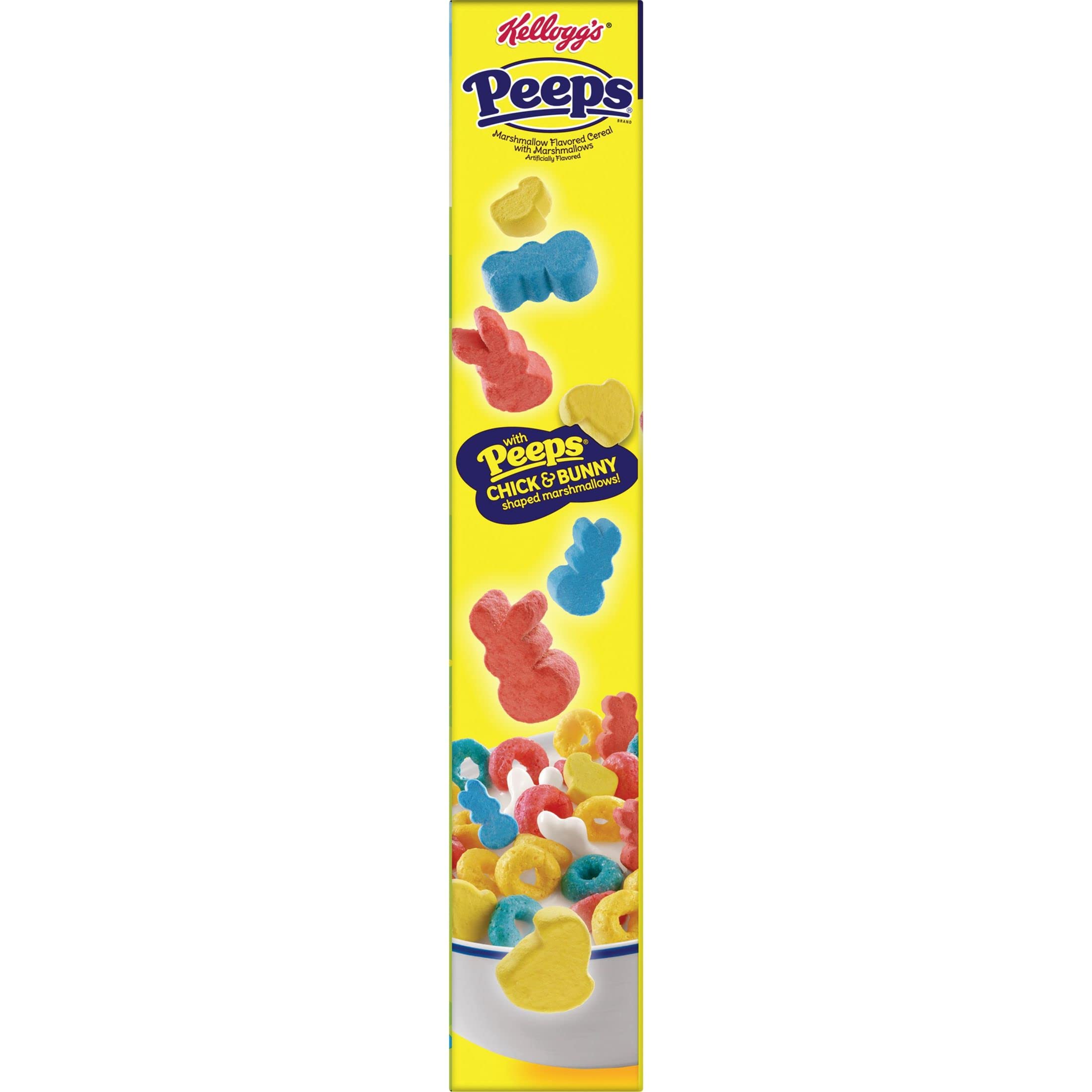 Peeps Breakfast Cereal with Marshmallows - Family Size 12.7oz Box | 8 Vitamins & Minerals | Kids Easter Snacks & Holiday Treats | Perfect for School Lunches, After-School Snacks and Easter Basket Fillers