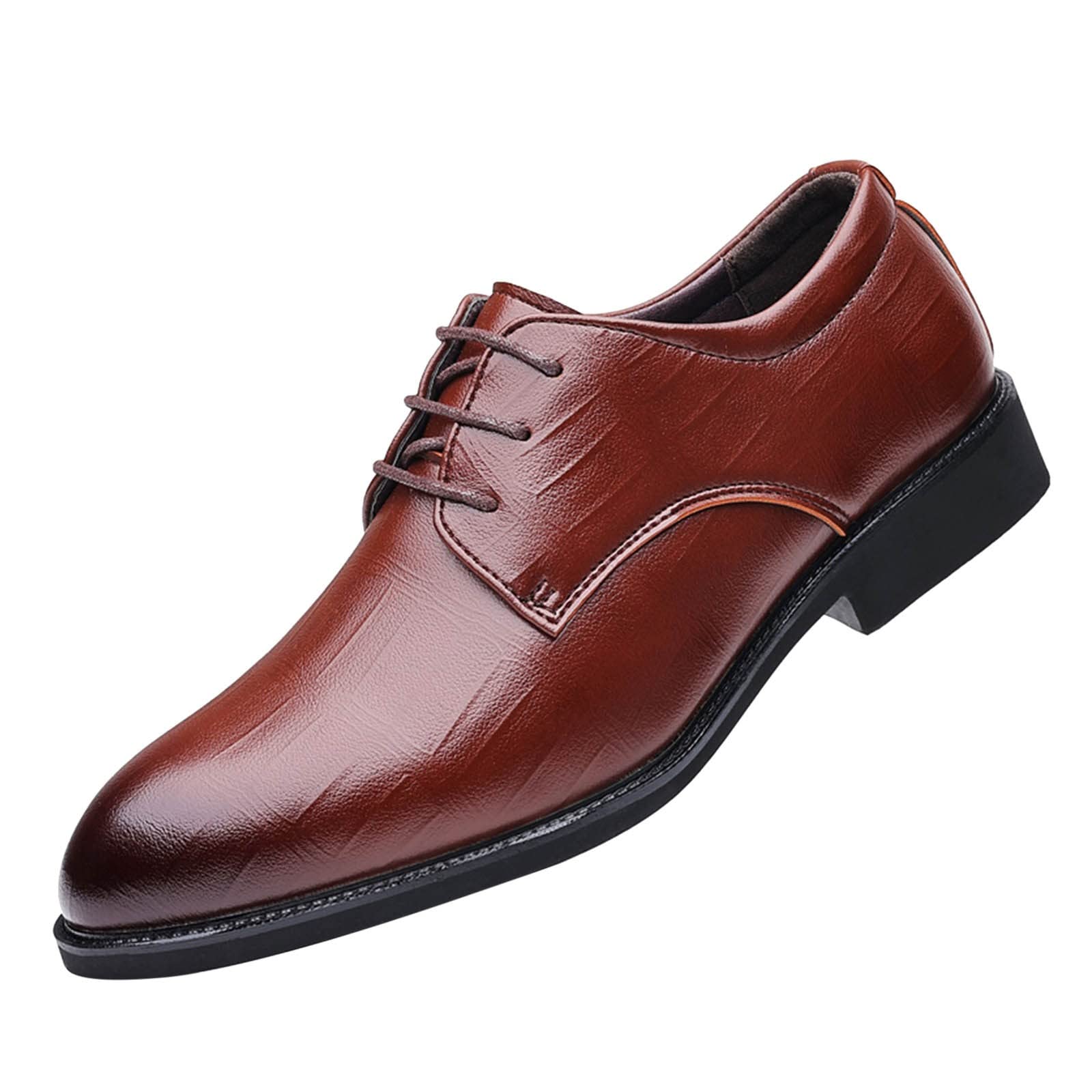 **Men's Leather Tuxedo Shoes - Slip-On Casual Dress Shoes for Wedding, Party & Formal Events - Comfortable Low-Cut Leather Loafers for Summer & Autumn**