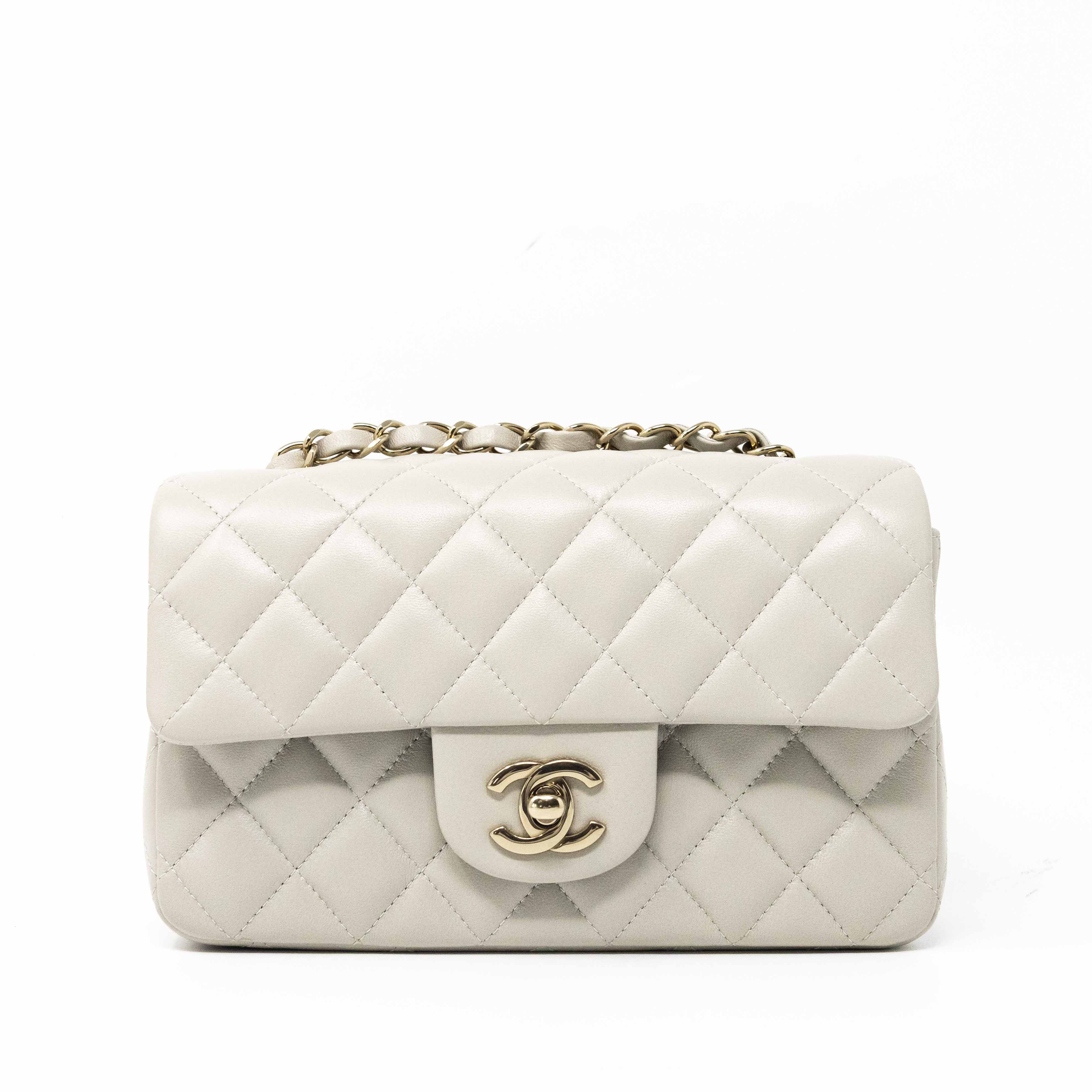 Chanel Grey Mini Classic Flap Bag - Luxury Quilted Leather Crossbody Purse for Women | Perfect for Evening Parties, Date Nights & Special Occasions