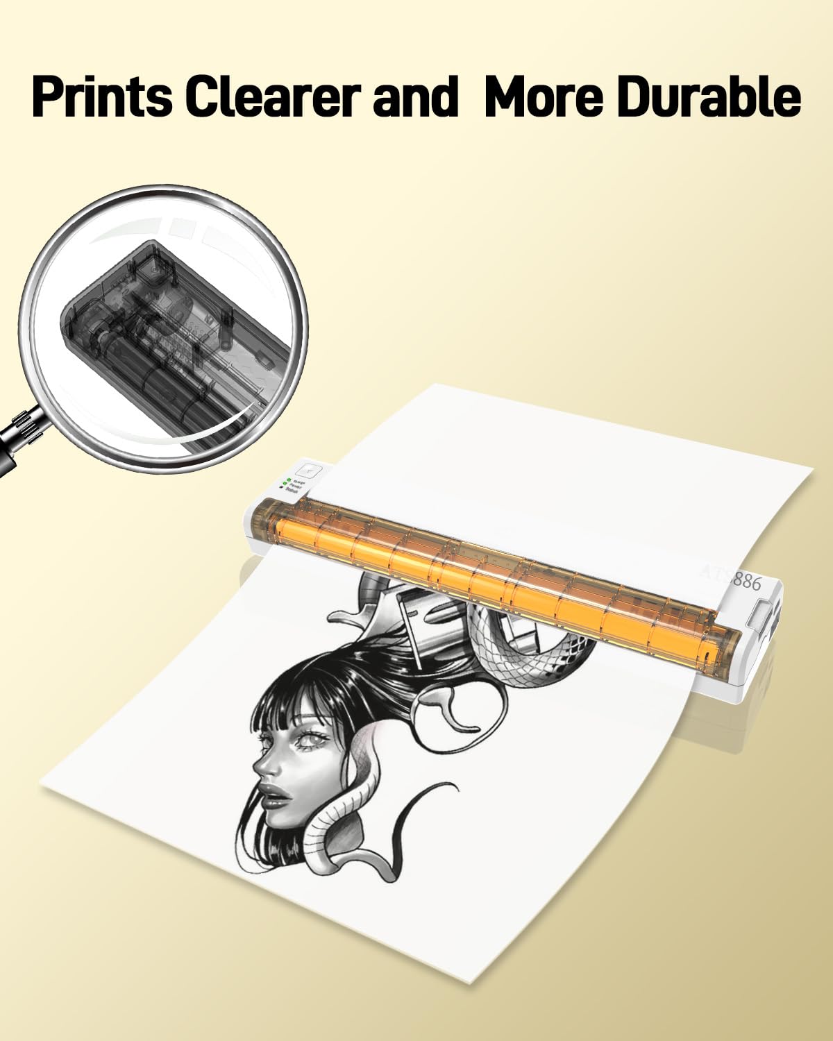 YILONG Bluetooth Tattoo Stencil Printer - Portable ATS886 Thermal Transfer Machine for Professional Tattoo Artists & Beginners | Wireless Smartphone & PC Compatible | Perfect for Tattoo Studios & Home Use