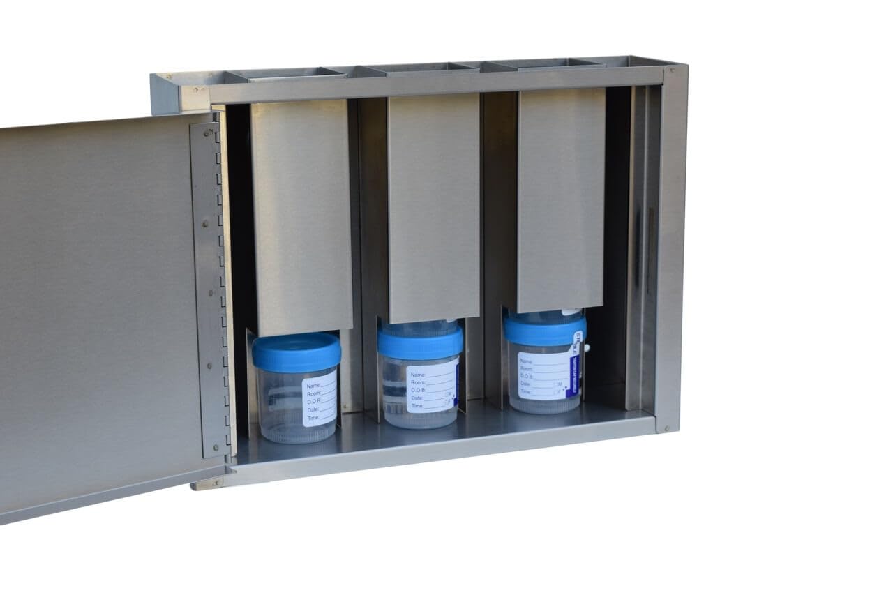 Secure Steel Single Door Specimen Drop Box with Key Lock - Ideal for Medical Offices, Labs & Secure Document Drop-Off Locations