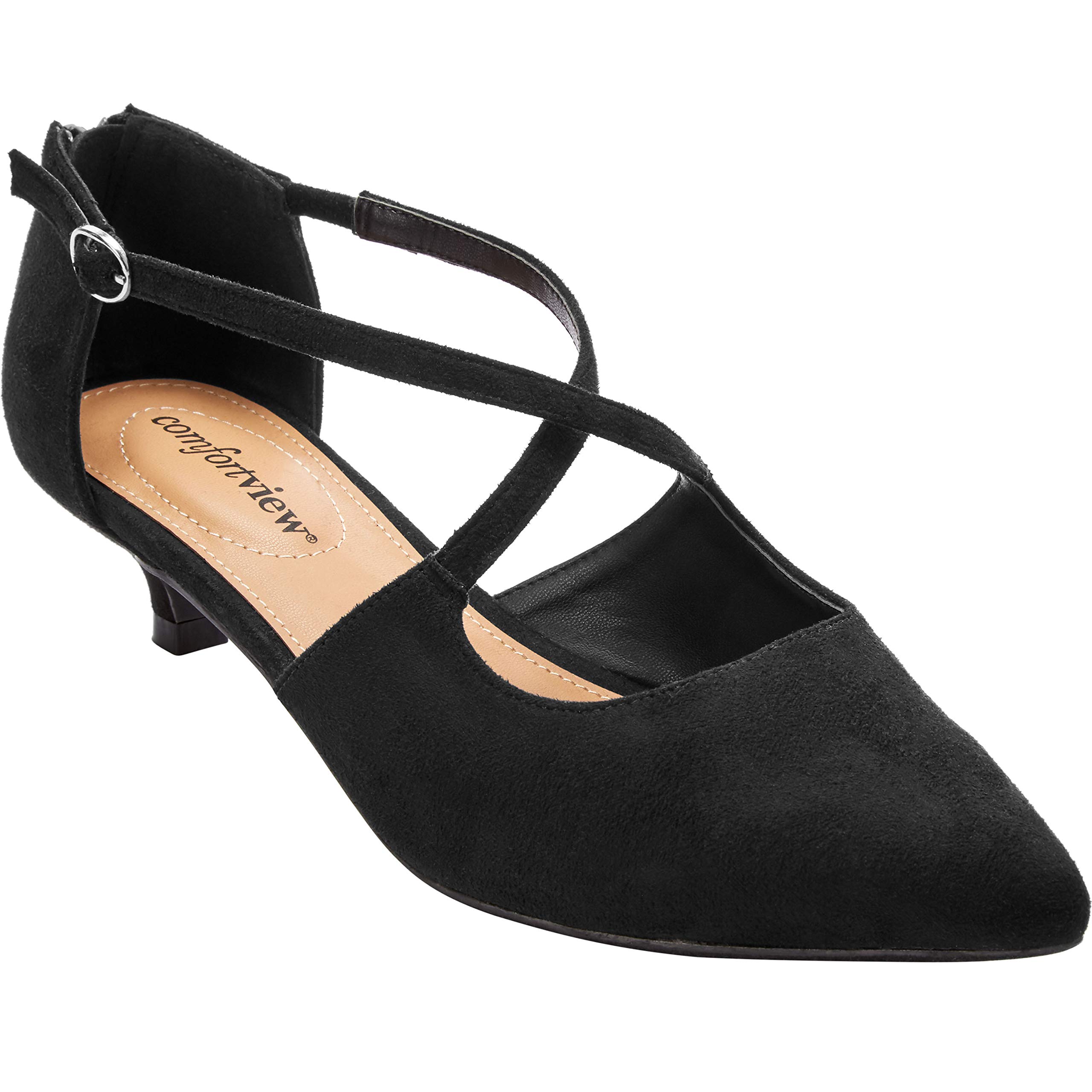 Comfortview Women's Wide Width The Dawn Pump - Comfortable Heels for Work, Office & Special Occasions | Stylish & Supportive Dress Shoes for All-Day Wear