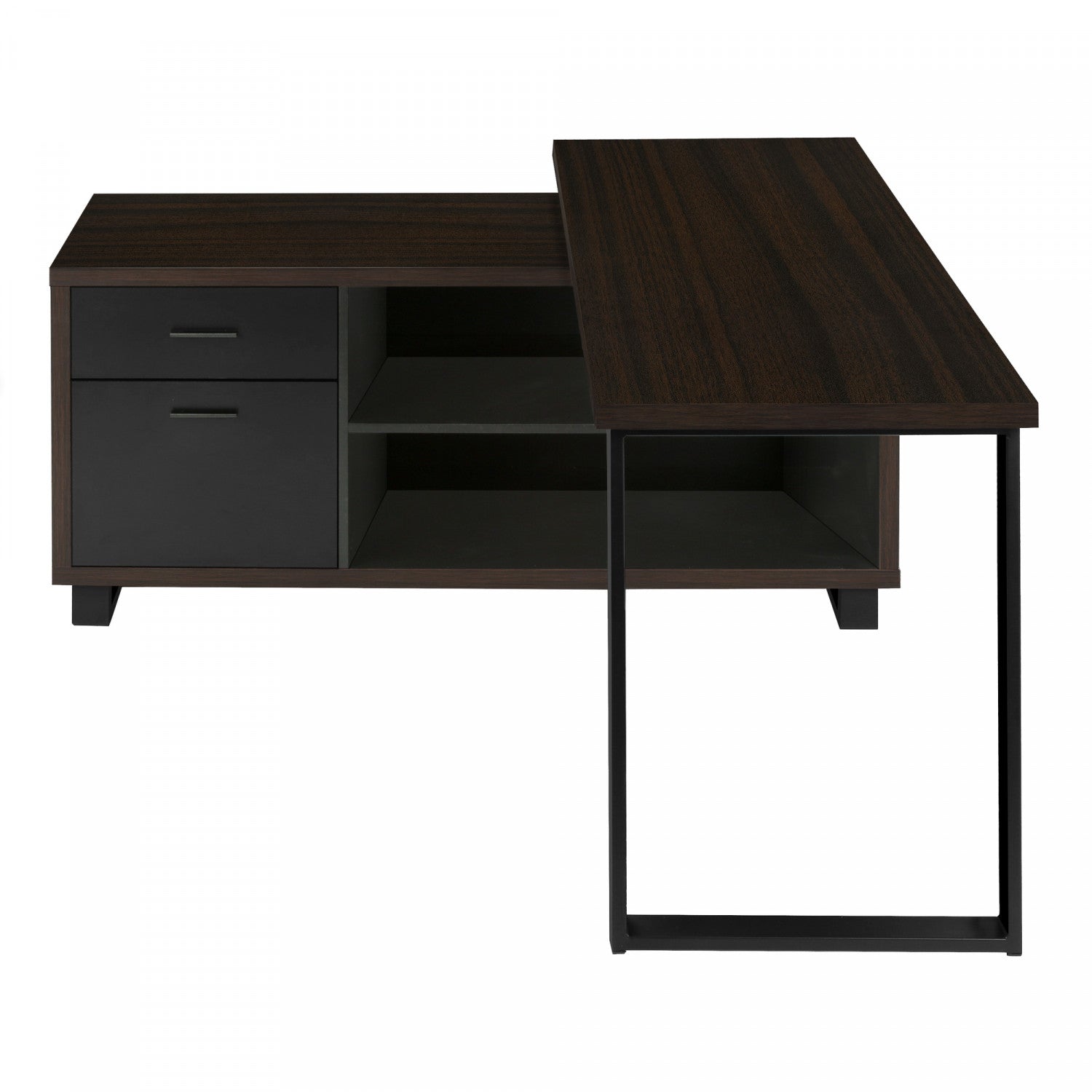 Runo Desk - Espresso Brown Home Office Desk for Small Spaces | Modern Writing & Computer Desk for Work or Study | Perfect for Apartments, Dorms & Workspaces
