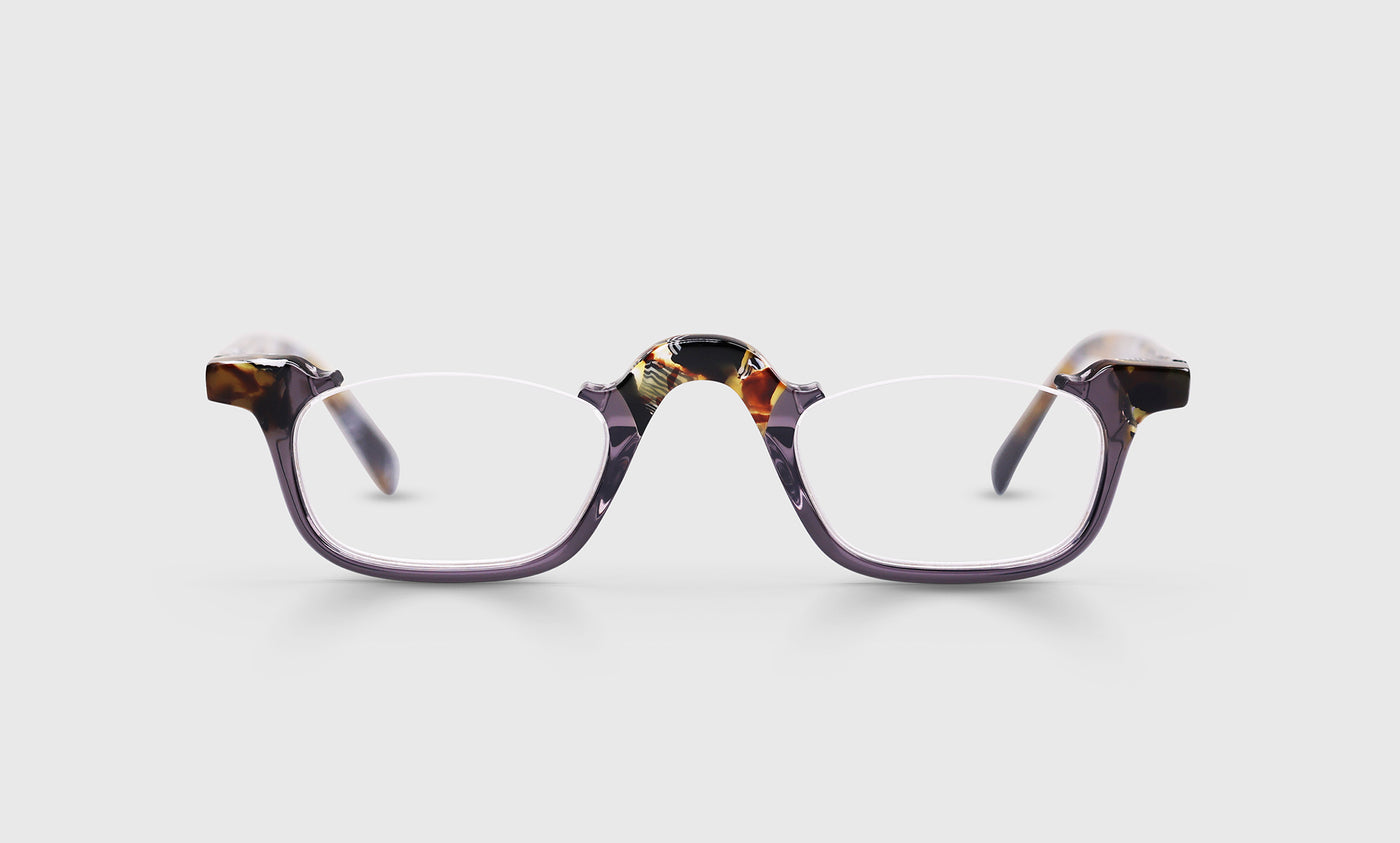 Untamed Color 74 Grey Cat Eye Glasses with Animal Print Front & Temples - Stylish Eyewear for Women, Fashionable Reading Glasses for Work & Everyday Wear