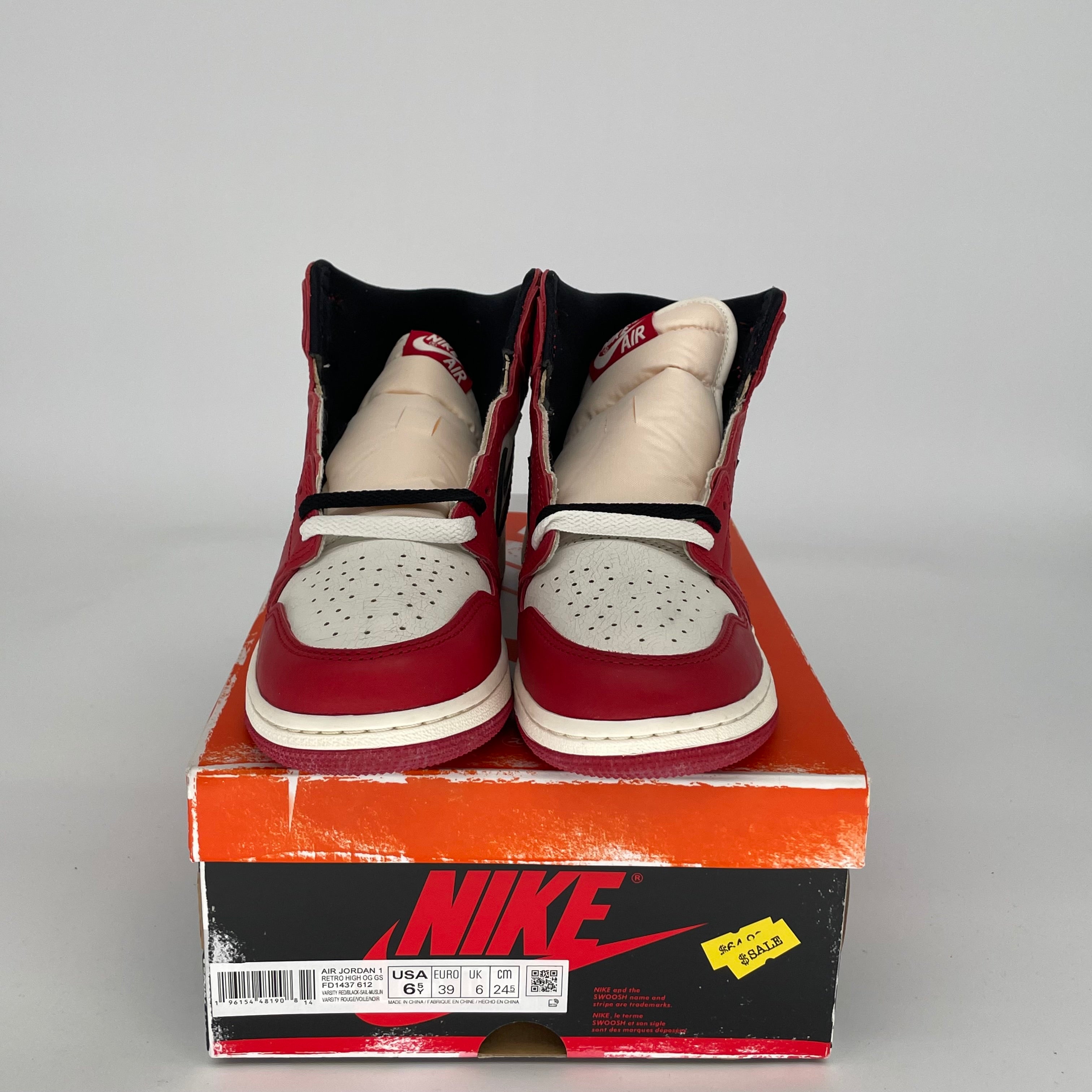 AIR JORDAN 1 LOST AND FOUND Sneakers - Size 6.5Y (FD1437-612) - Retro Basketball Shoes for Men & Women - Perfect for Streetwear, Collecting and Casual Wear