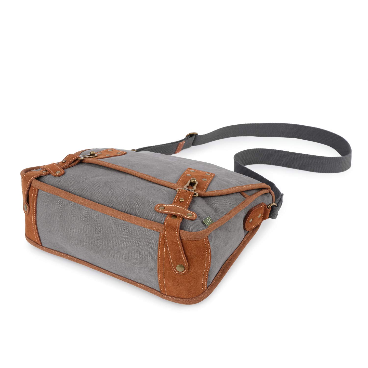 TSD Brand Stylish Dolphin Studded Messenger Bag for Men & Women - Trendy Grey Crossbody Bag for Work, School & Travel
