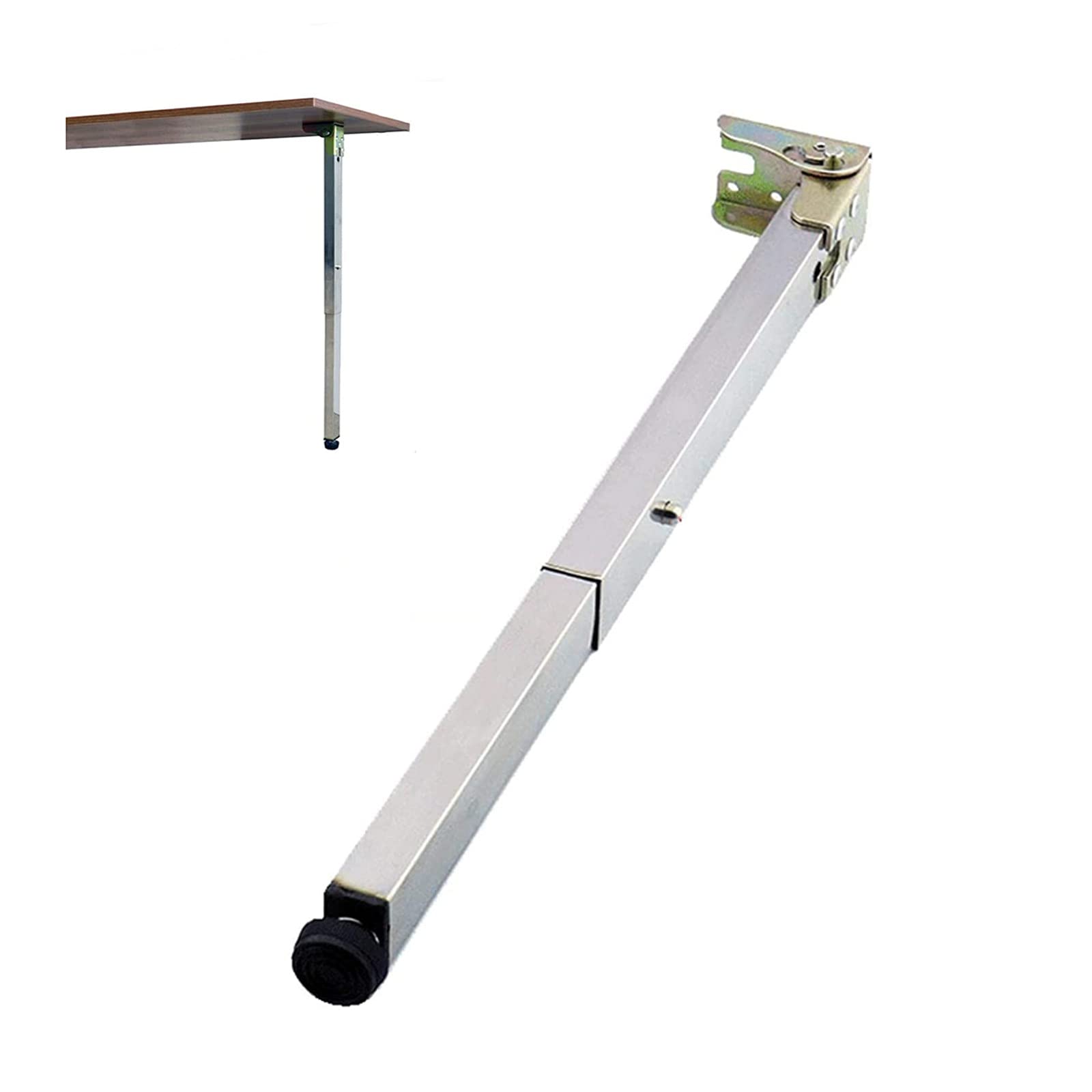 Adjustable Telescoping Table Legs - Stainless Steel Folding Support Legs for DIY Furniture, Countertops, Desks | Perfect for Home Office, Kitchen Islands & Craft Tables (Set of 4)
