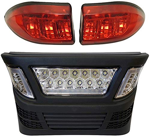 RHOX Golf Cart LED Light Bar Bumper Kit for Club Car Precedent with Accent Lights - Off-Road Lighting Upgrade for Night Driving & Trail Adventures