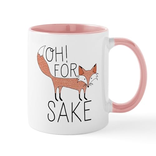 White/Pink Inside - Oh! For Fox Sake Mugs