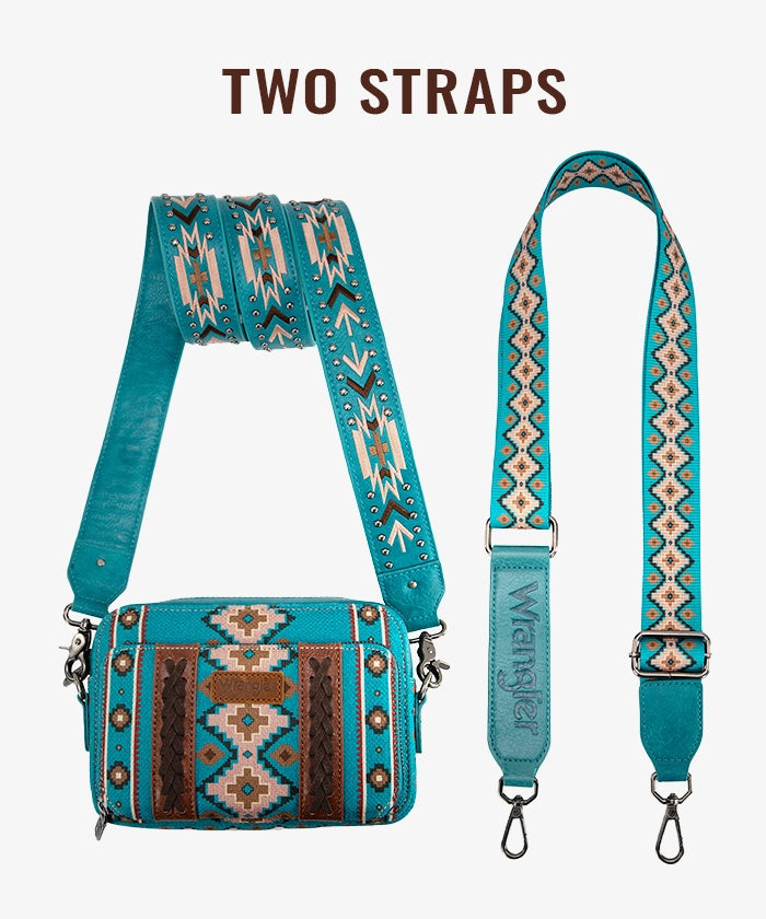 Wrangler Aztec Printed Crossbody Purse - Stylish Boho Shoulder Bag for Women | Perfect for Travel, Shopping & Everyday Use