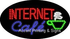 Flashing & Animated LED Open Sign for Internet Cafe - Energy Efficient, Eye-Catching Business Signage - Perfect for 24/7 Shops, Gaming Lounges & Cyber Cafes