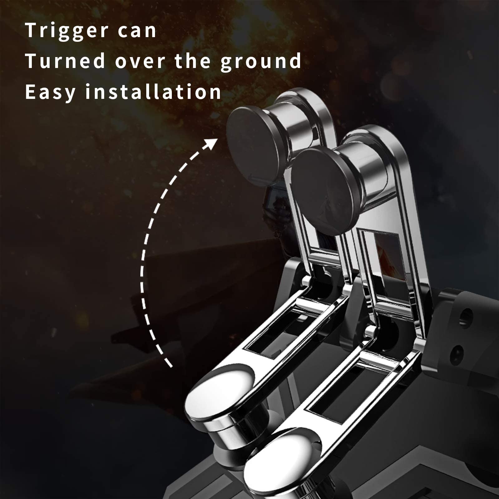 Upgraded 6-Finger Mobile Game Controller for Android & iOS - Sensitive Triggers for Shooter Games Like Knives Out, PUBG & Call of Duty Mobile | Perfect for Competitive Gaming & Esports Tournaments