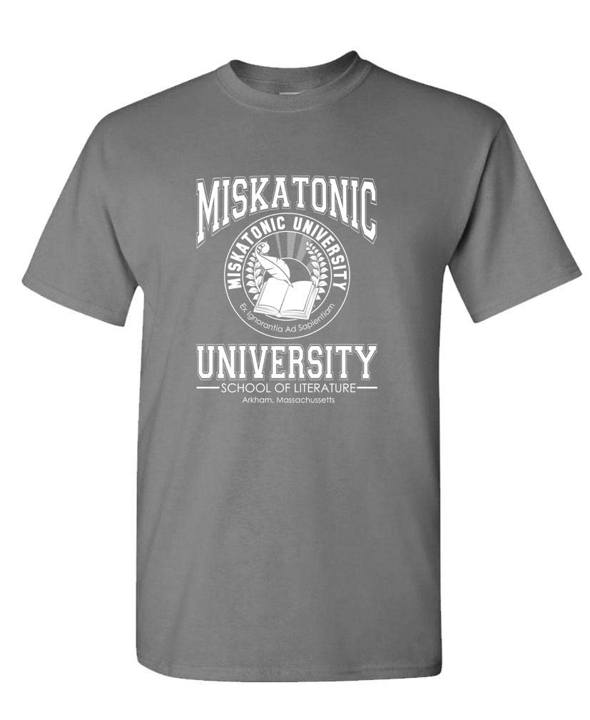 Miskatonic University Literature School T-Shirt - Cotton Graphic Tee for Book Lovers & Horror Fans | Perfect for College, Halloween & Cthulhu Cosplay