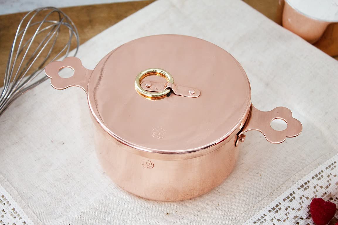Vintage Inspired Copper & Brass Oven Dish - Handcrafted in Italy | Authentic Italian Kitchenware for Baking, Roasting & Serving | Perfect for Casseroles, Lasagna & Holiday Meals