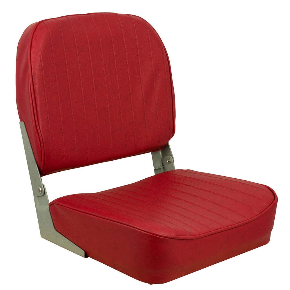 Springfield Marine 1040625 Folding Boat Chair - Red | Lightweight & Portable Fishing Chair | Perfect for Boating, Camping & Outdoor Adventures