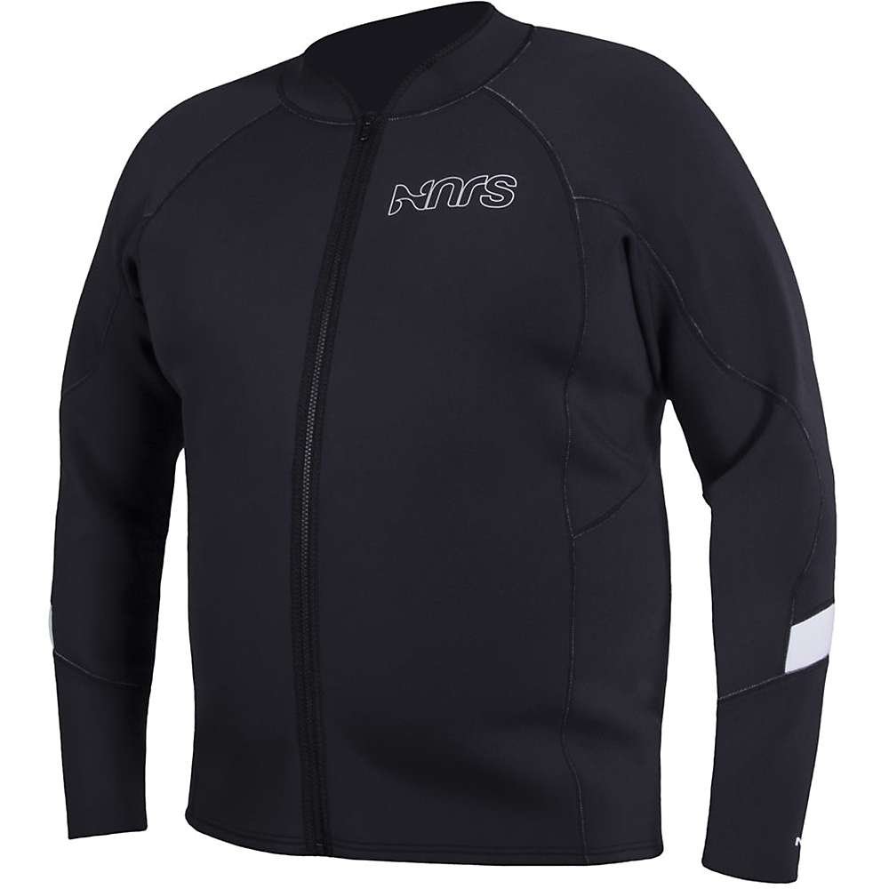 1.5mm Men's NRS HYDROSKIN Front Zip Wetsuit Jacket - Black/S - Lightweight Neoprene Water Sports Jacket for Surfing, Kayaking & Paddleboarding