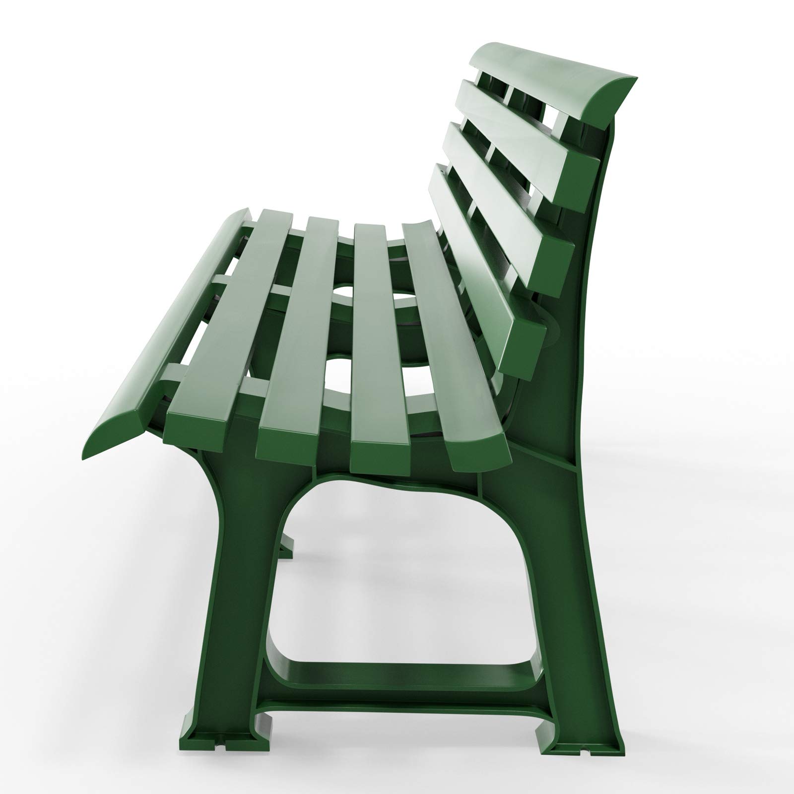 CASARIA® Orchidea 3-Seater Garden Bench - Durable Plastic Outdoor Furniture for Patio, Deck, Balcony - Weather-Resistant Green Bench (145cm) - Perfect for Relaxing in Gardens, Backyards & Outdoor Spaces