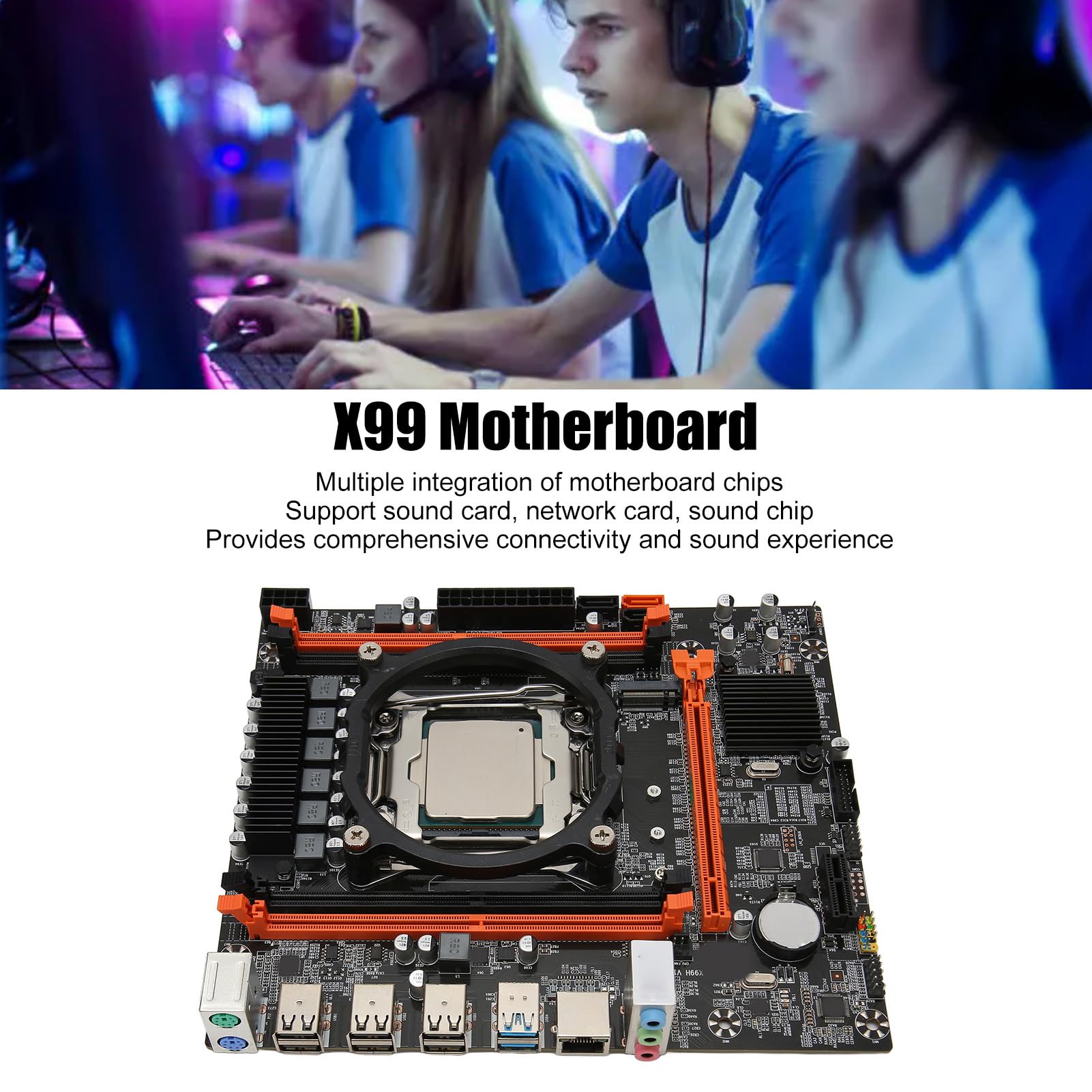 BROLEO X99 DDR4 Motherboard - Dual Channel Desktop Motherboard with 3-Pin Connector for Gaming PC, Workstation & High-Performance Computing
