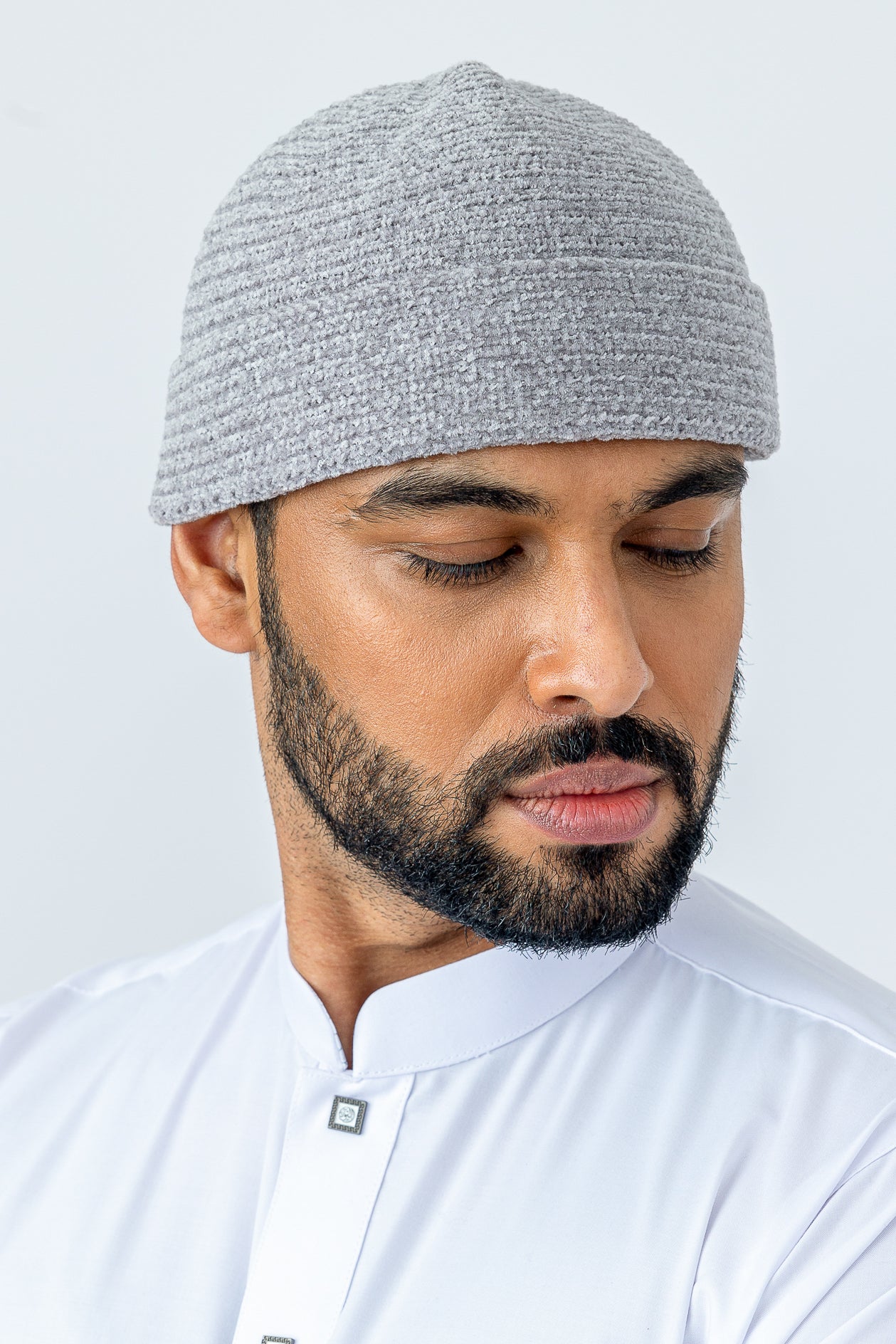 Heather Grey Velvet Hat for Women - Soft & Stylish Winter Beanie - Perfect for Cold Weather, Outdoor Activities & Fashion Accessories