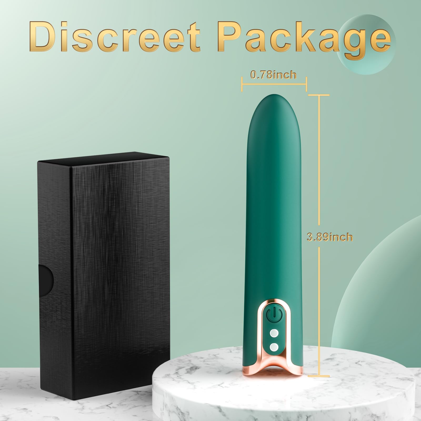 Premium Bullet Vibrator for Women - 10 Powerful Vibration Modes, Rechargeable Clitoral & G-Spot Stimulator | Discreet Mini Finger Vibrator for Couples Play & Solo Pleasure | Perfect for Bedroom Fun, Romantic Nights & Self-Care Moments