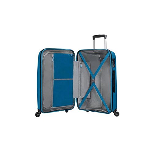 American Tourister Seaport Blue Carry-On Luggage 75 cm (91 L) - Lightweight Spinner Suitcase for Air Travel, Weekend Trips & Business Travel