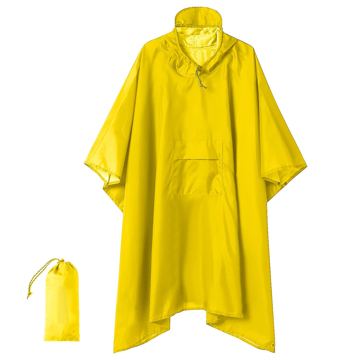 Waterproof Rain Poncho for Men & Women - Lightweight Reusable Hooded Jacket for Hiking, Camping & Outdoor Adventures - Perfect for Travel, Festivals & Emergency Weather Protection