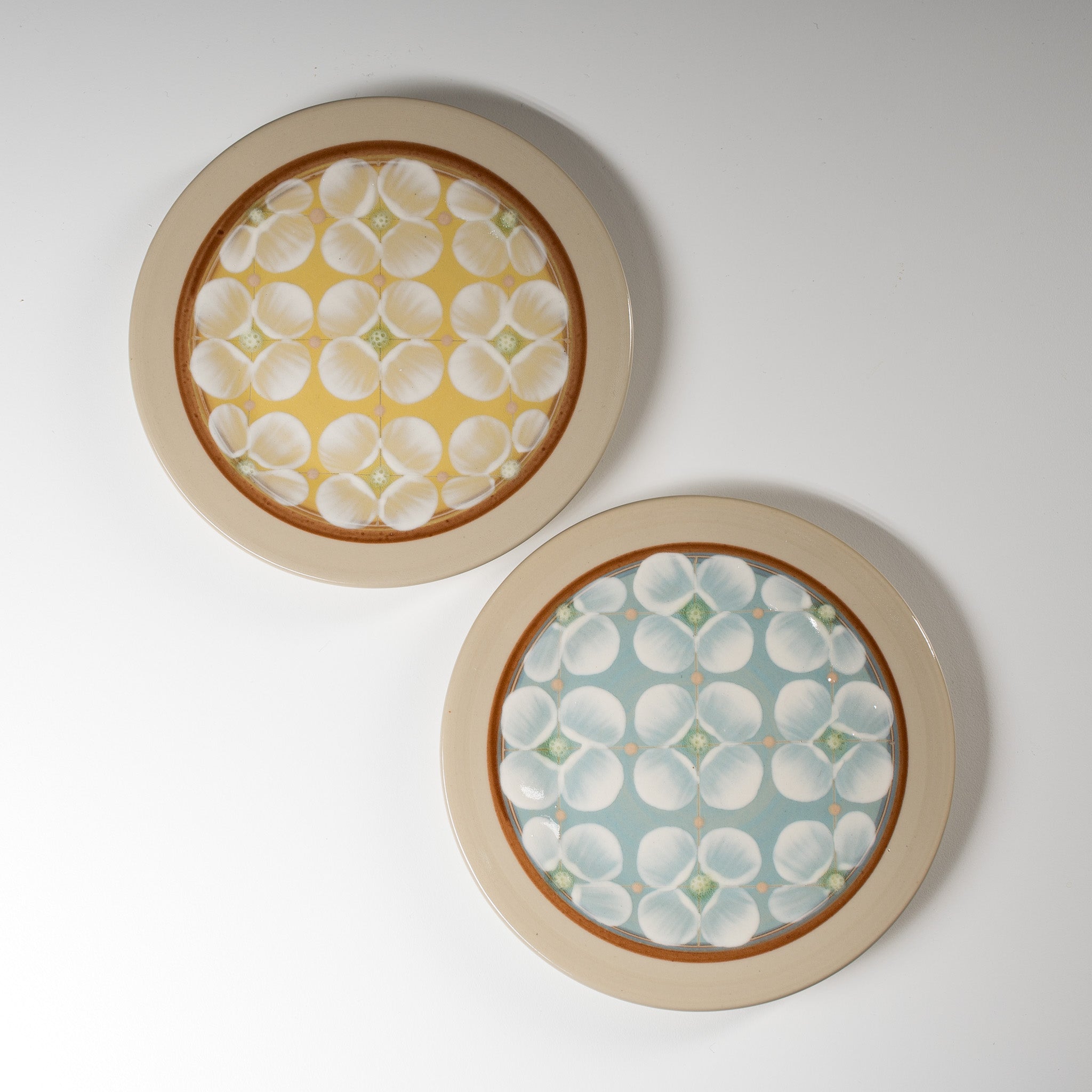 Fukube Pottery Zinnia Plate 14cm Sky Blue - Handmade Japanese Ceramic Dish for Home Decor, Dining & Gift Giving