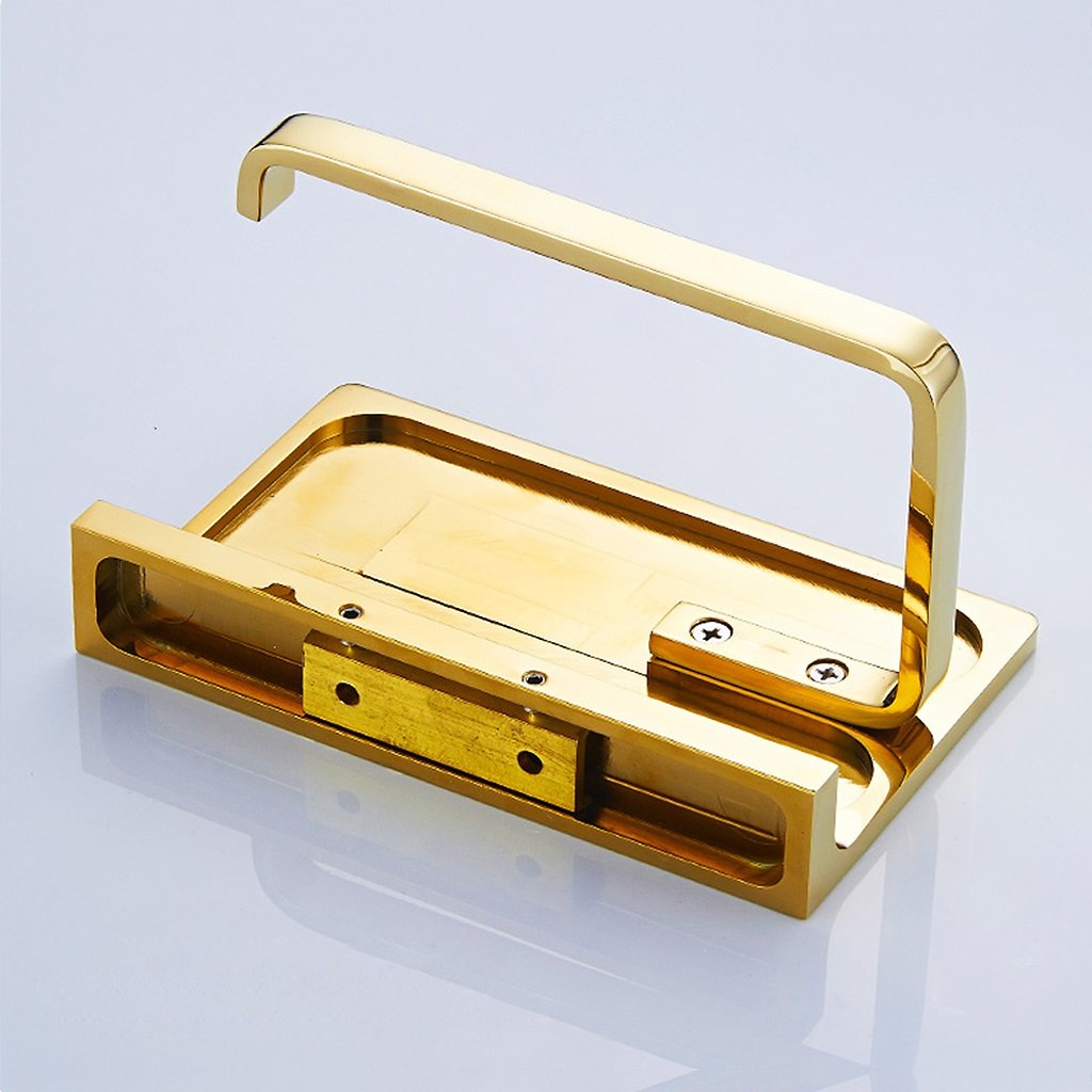 Modern Gold Toilet Paper Holder Wall Mounted - Brass Bathroom Tissue TP Holder with Phone Shelf & Storage - Mirror Finish (1 Roll) - Perfect for Bathroom, Lavatory & Powder Room Organization