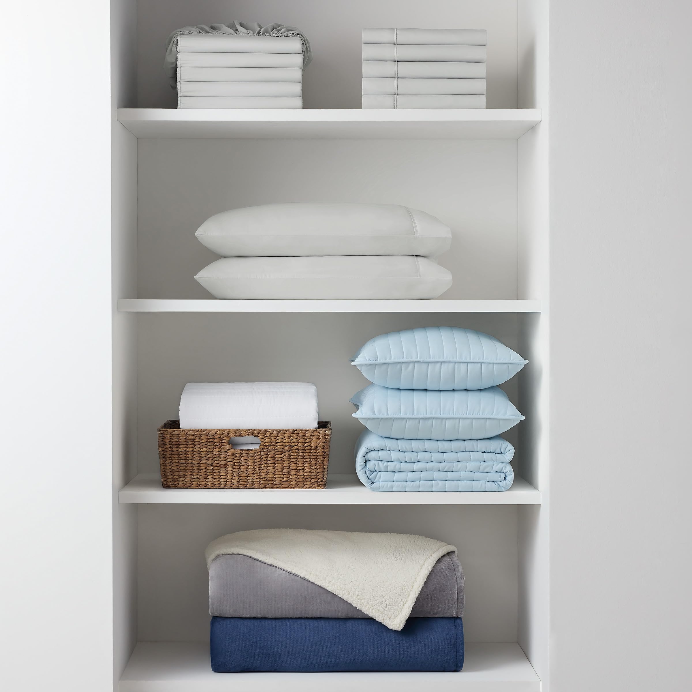 Arkwright Bulk Twin Fitted Sheets - 6 Pack Soft Brushed Microfiber Hypoallergenic Deep Pocket Sheets - Grey Bedding Essentials for Hotels, Hosts & Home Use - Perfect for Guest Rooms, Vacation Rentals & Dormitories