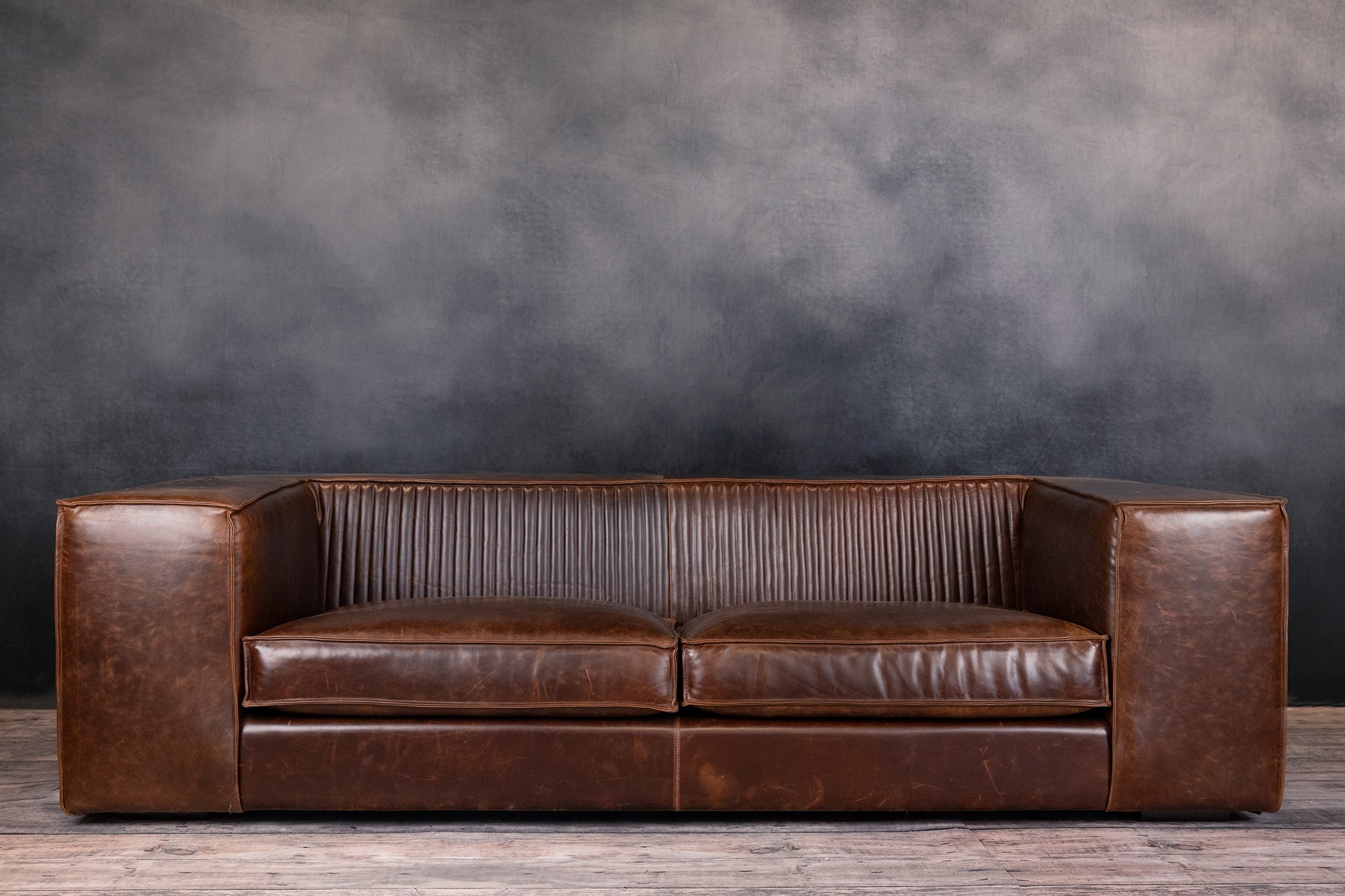 Premium VEZINA Genuine Leather Sofa - Modern Luxury Living Room Furniture for Home & Office - Comfortable & Durable Leather Couch for Relaxing, Entertaining & Stylish Decor