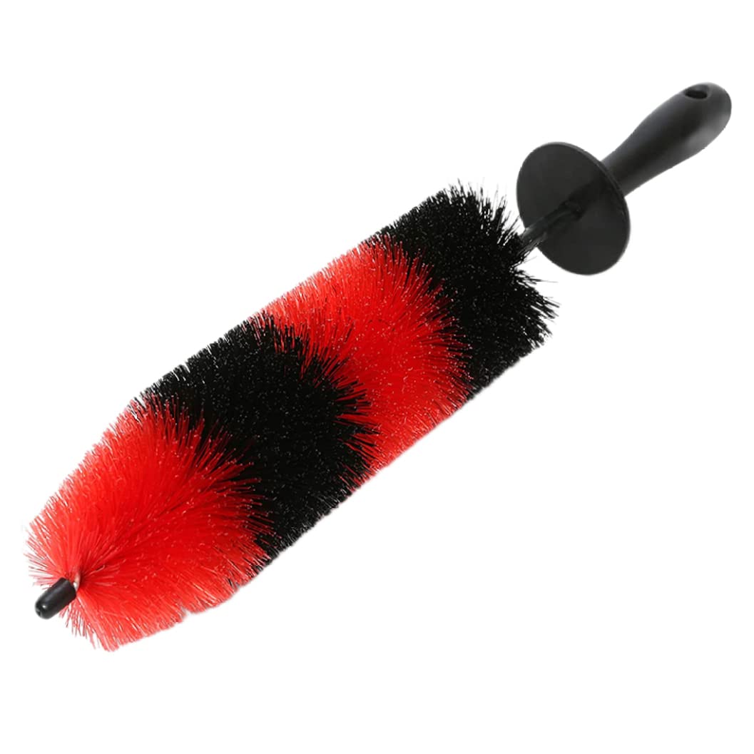 Soft Bristle Wheel Brush - Car Rim & Tire Cleaner for Detailing, Washing | Perfect for Vehicles, Motorcycles