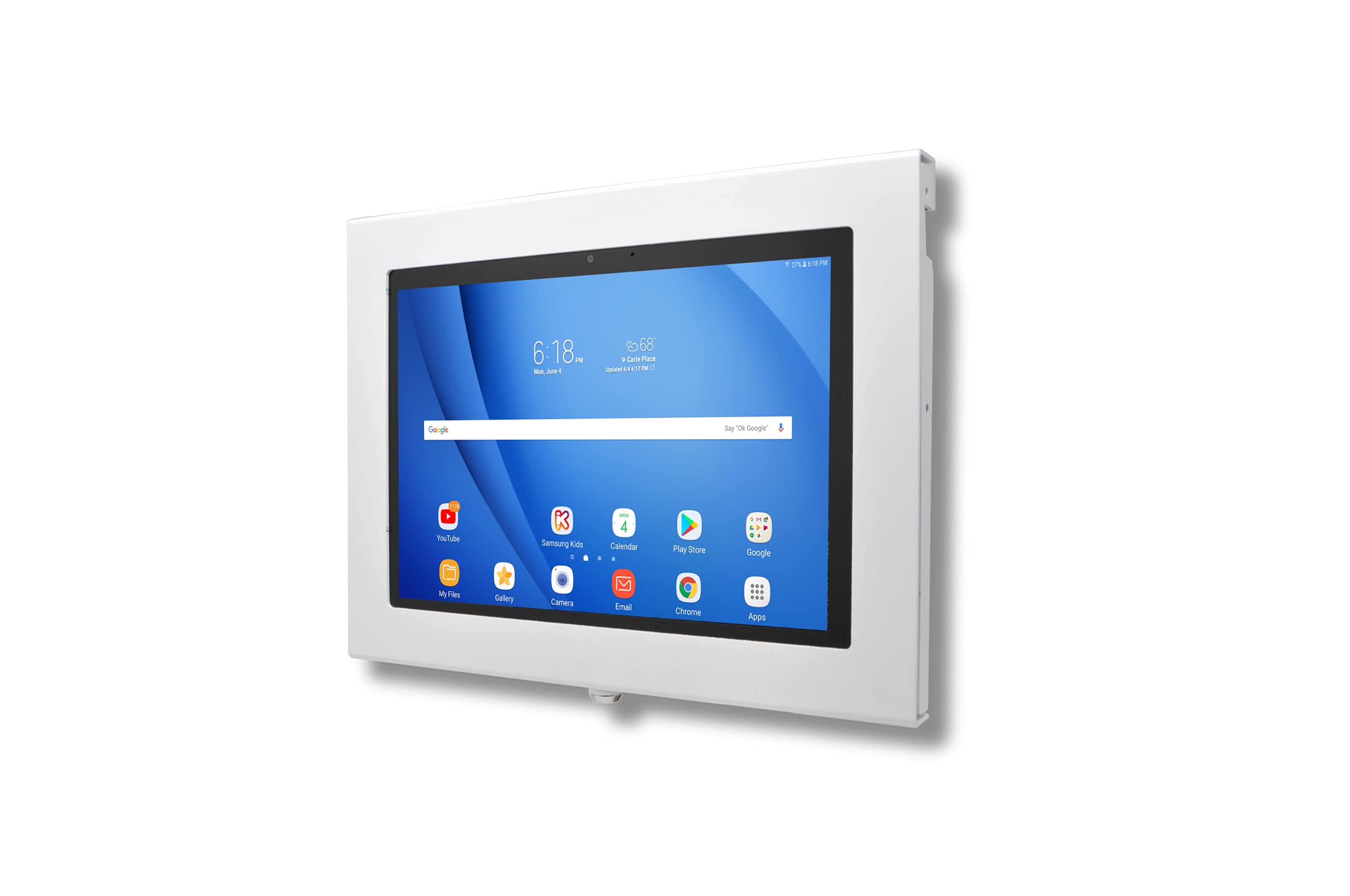 Secure TABcare Anti-Theft Metal Locking Case for Samsung Galaxy TAB A 10.1 2019 Tablet (SM-T510) - Heavy Duty Protection for Kiosk, POS System, Retail Store Display & Time Clock - White - Perfect for Business, Public Spaces & High-Traffic Areas