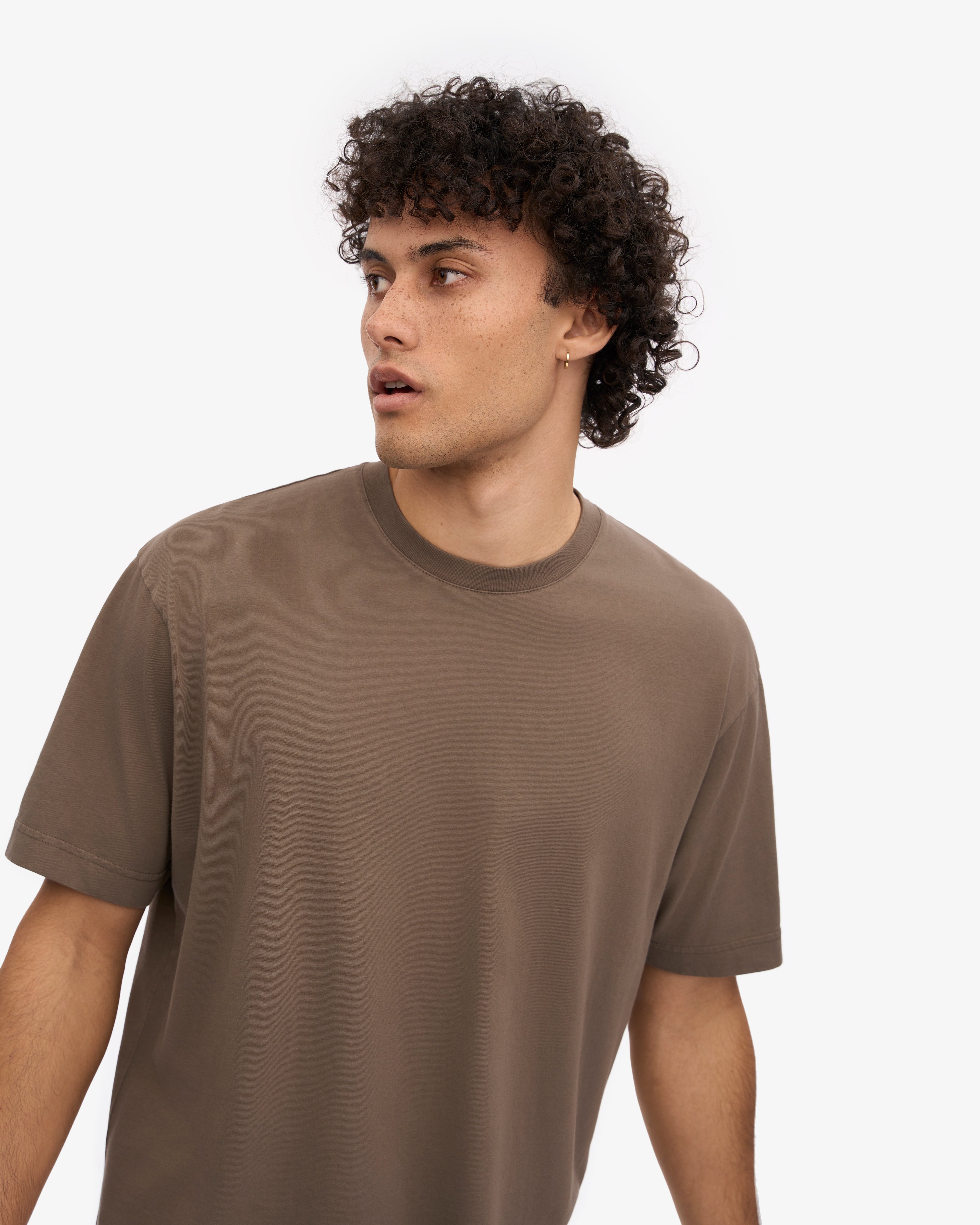 Oversized Organic Cotton T-Shirt for Women - Soft, Comfortable & Eco-Friendly - Cedar Brown - Perfect for Casual Wear, Loungewear & Everyday Outfits
