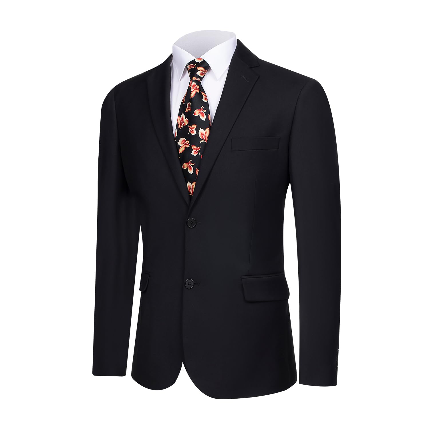 Premium Men's Classic Fit 2-Button Business Suit Jacket & Pants Set - Formal Office Wear, Wedding Attire & Professional Business Outfits