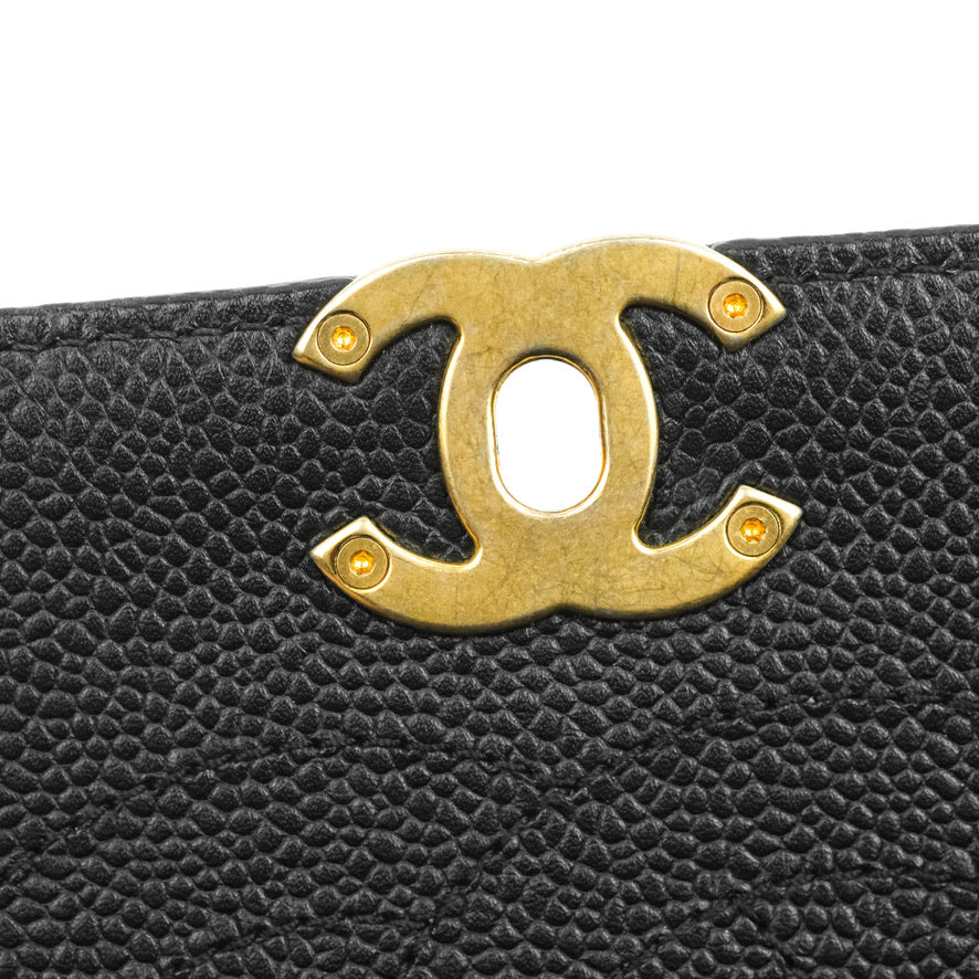 Chanel Chic Affinity Small Grained Calfskin Crossbody Bag in Black with Aged Gold Hardware - Perfect for Everyday Luxury & Evening Events