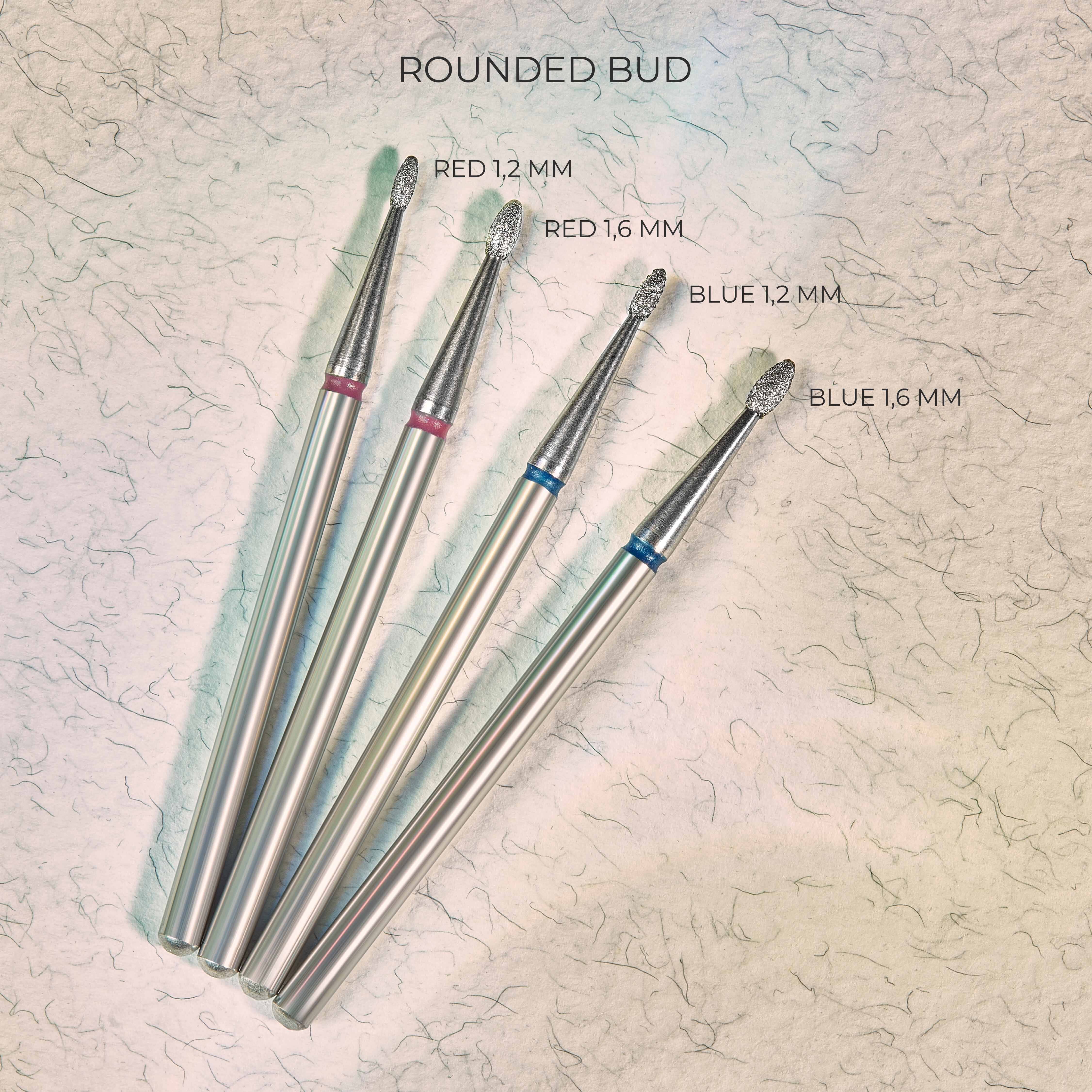 Staleks Professional Diamond Nail Drill Bit - Pointed Bud Blue 2.5mm for Acrylic & Gel Nails - Perfect for Nail Art, Salon & Home Manicure