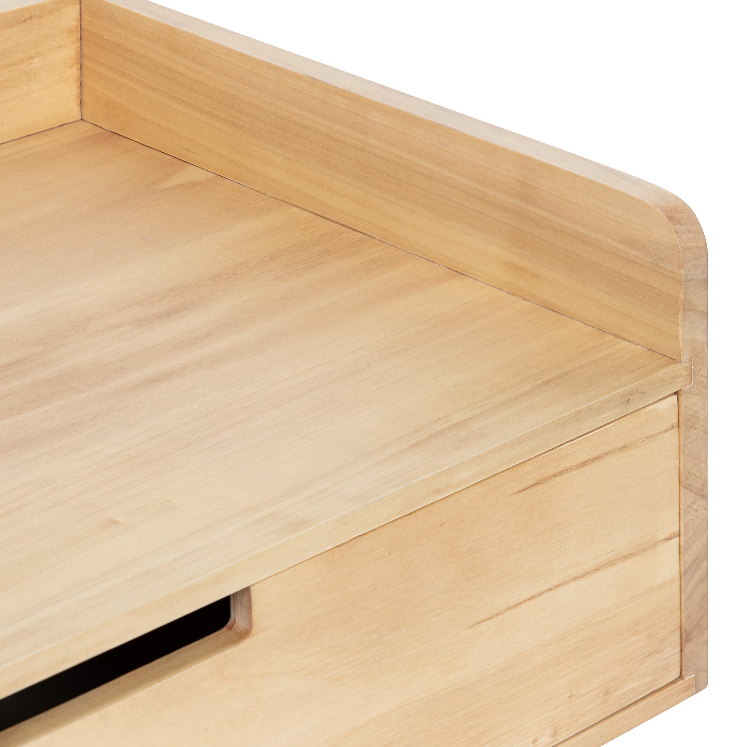Kate and Laurel Kitt Modern Floating Wall Shelf - 18 x 6.5 x 12 Inches, Natural Wood Wall Mounted Shelf for Home Storage & Display - Perfect for Living Room, Bedroom, Bathroom or Office Decor