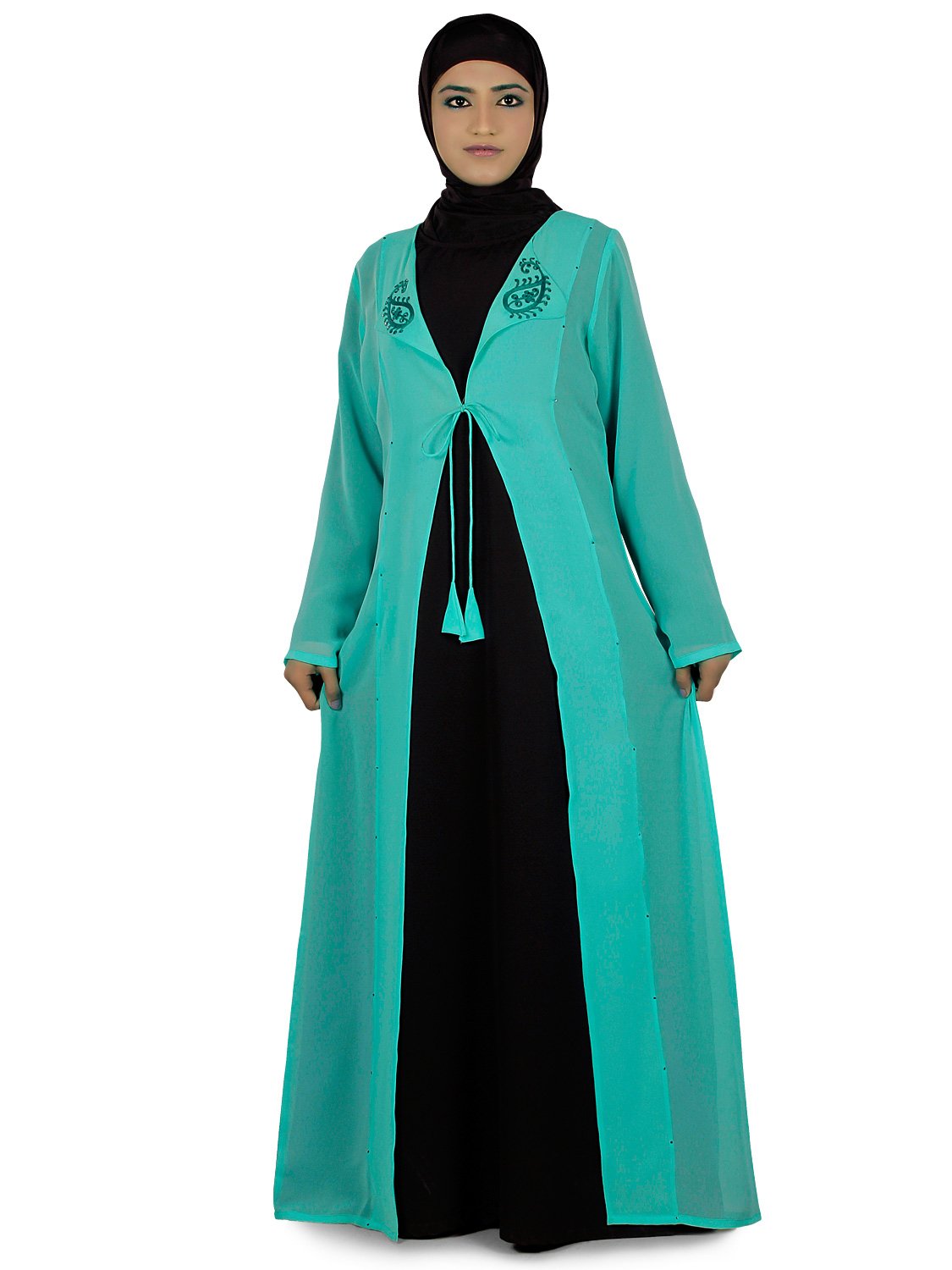 Women's Islamic Modest Omera Two Piece Abaya Set - Long Flowing Prayer Dress with Hijab for Muslim Ladies - Perfect for Eid, Ramadan & Daily Worship