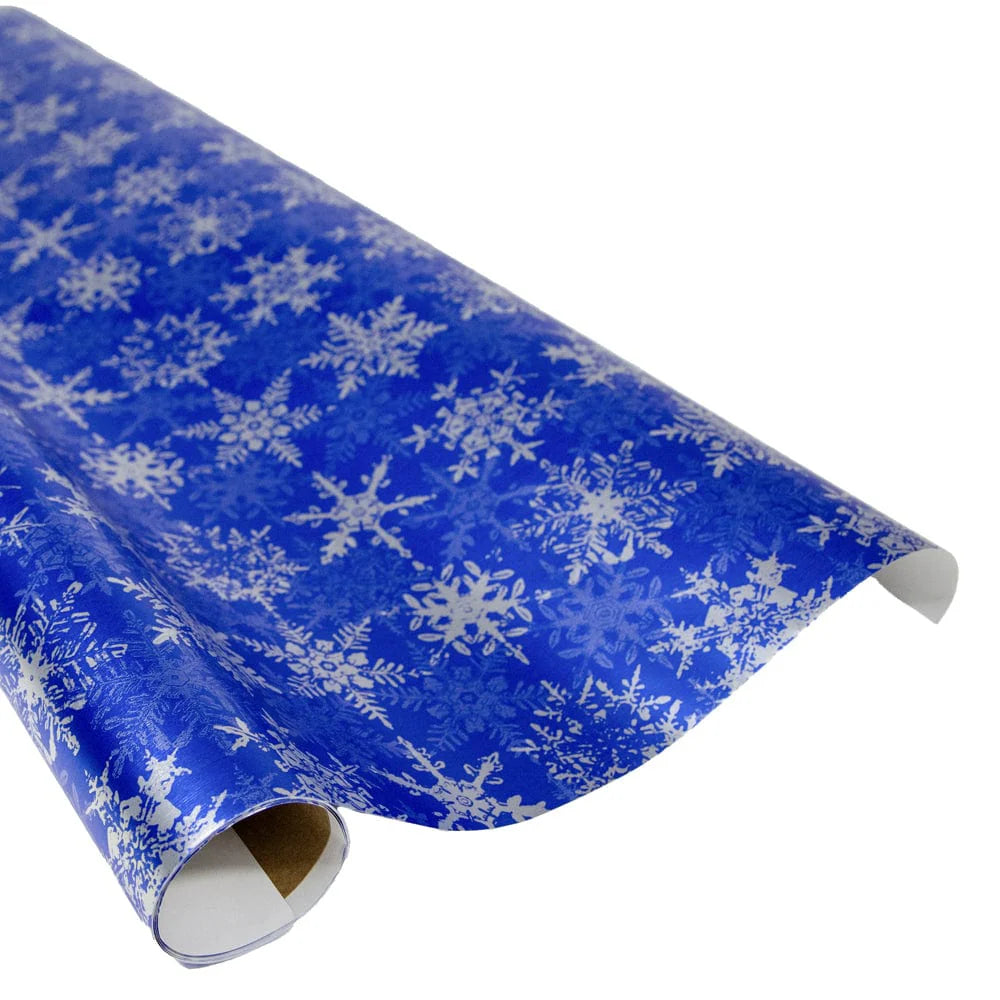 Premium Snowfall Blue Wrapping Paper - Elegant Holiday Gift Wrap for Christmas, Birthdays & Special Occasions | Perfect for DIY Crafts, Scrapbooking & Present Decoration