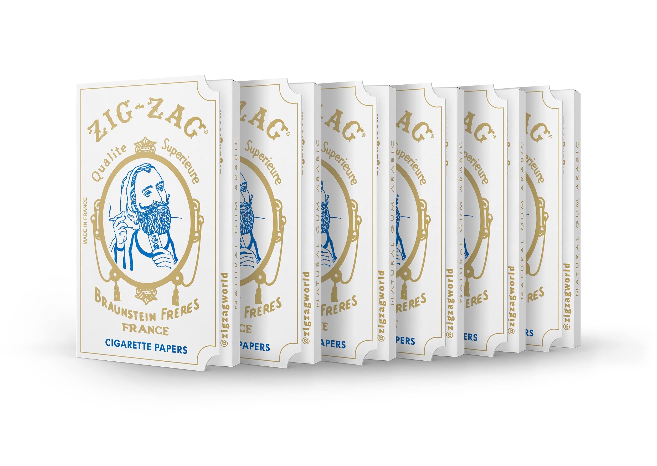 Zig Zag Original White Rolling Papers - 70mm, 48 Booklets (32 Sheets Each) | Premium Slow Burn & Consistent Seal | Perfect for Rolling Cigarettes, Joints & Herbs | Natural Rolling Papers for Smooth Smoking Experience