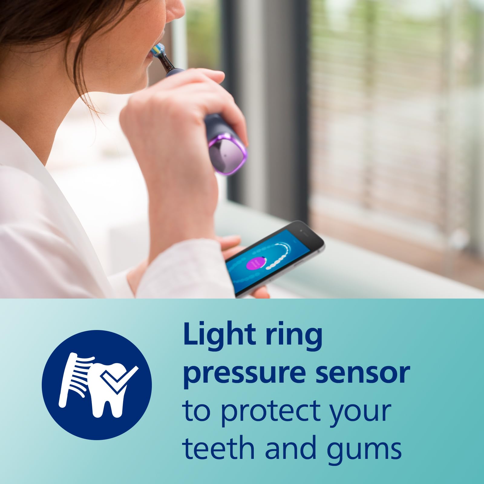 Philips Sonicare DiamondClean Smart 9300 Electric Toothbrush - Sonic Toothbrush with Bluetooth App, Pressure Sensor & Brush Head Detection, 4 Modes & 3 Intensity Levels (Grey, HX9903/45) - Perfect for Travel & Daily Oral Care