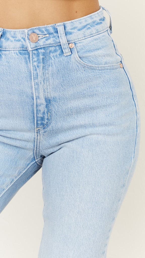 Abrand 94 High Slim Jeans for Women - Gina Rip Distressed Denim Pants | Trendy Skinny Fit Stretch Jeans for Casual Wear & Night Out