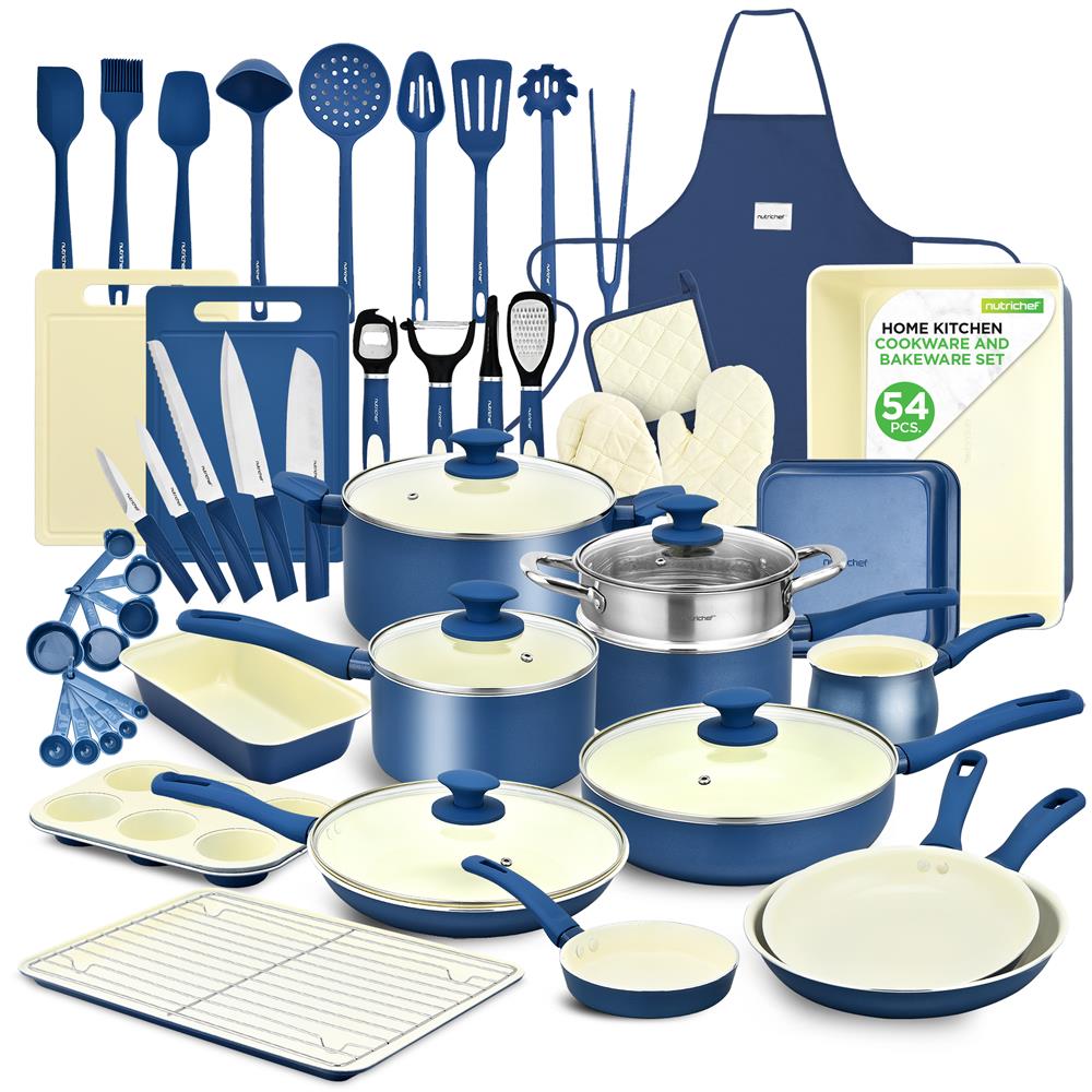 Premium 12-Piece Non-Stick Cookware and Bakeware Set for Home Kitchen - Pots, Pans & Baking Sheets for Cooking, Baking & Serving | Perfect for Family Meals, Dinner Parties & Holiday Baking