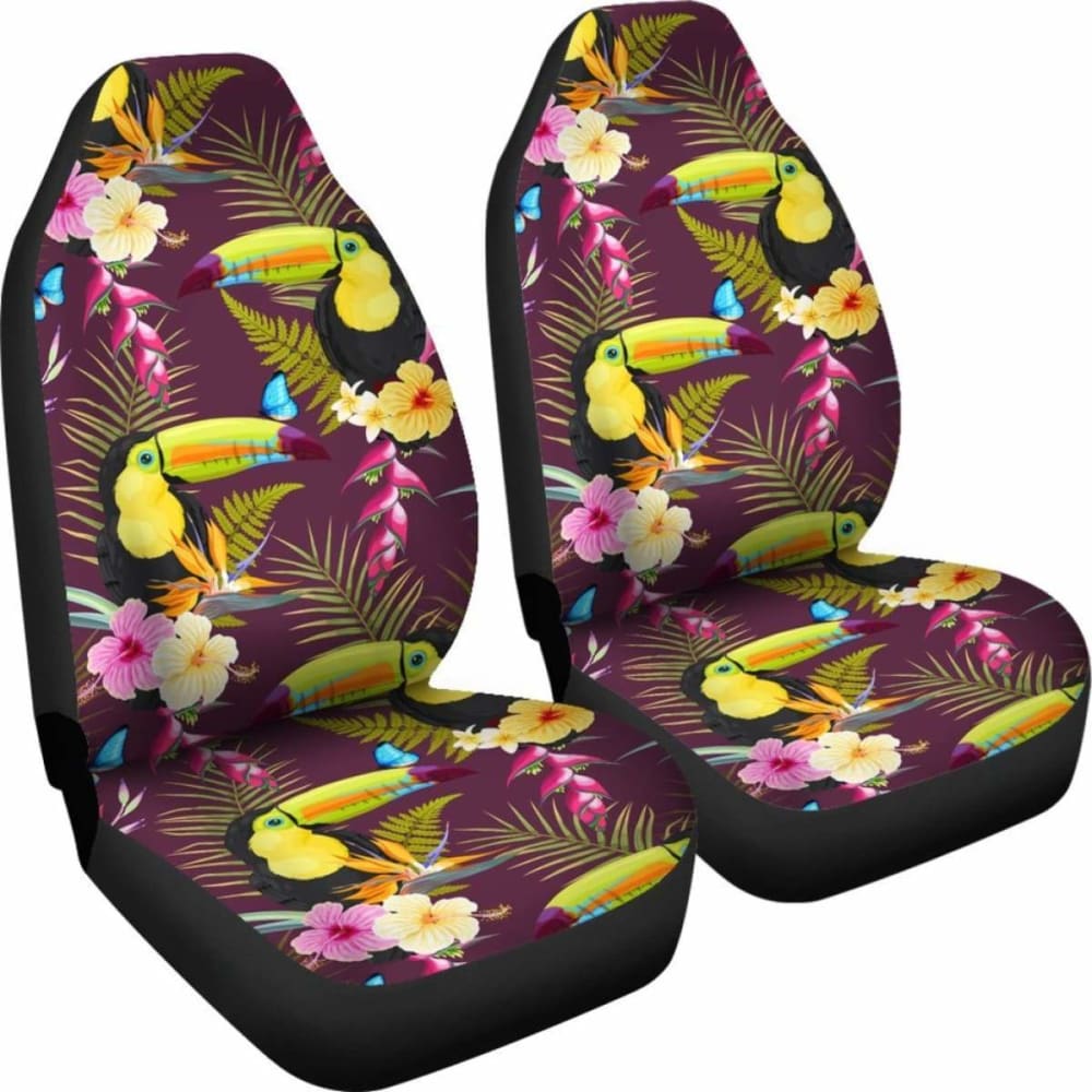 Belize Toucan Car Seat Covers - Waterproof & Durable Seat Protectors for Cars, SUVs & Trucks - Tropical Bird Design - Perfect for Road Trips, Commuting & Outdoor Adventures