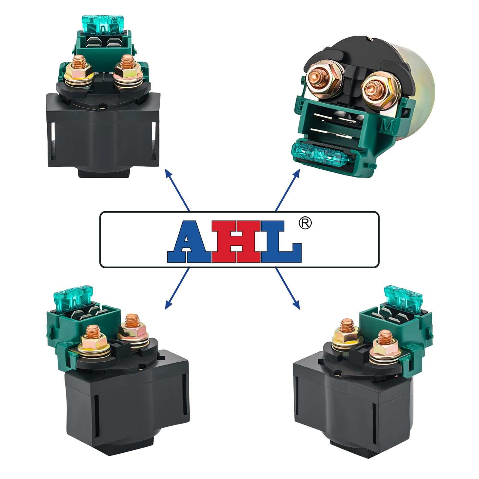AHL Starter Solenoid Relay Compatible with Honda GL500 & GL500 Silver Wing Interstate 1981-1982 - Motorcycle Engine Starting System Replacement Part for Smooth Ignition & Reliable Performance