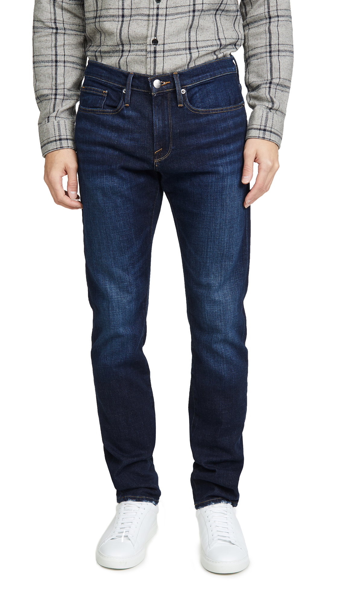 FRAME Men's L'Homme Slim Fade to Grey Stretch Denim Jeans - Slim Fit Comfortable Casual Pants for Daywear, Night Out & Office Style